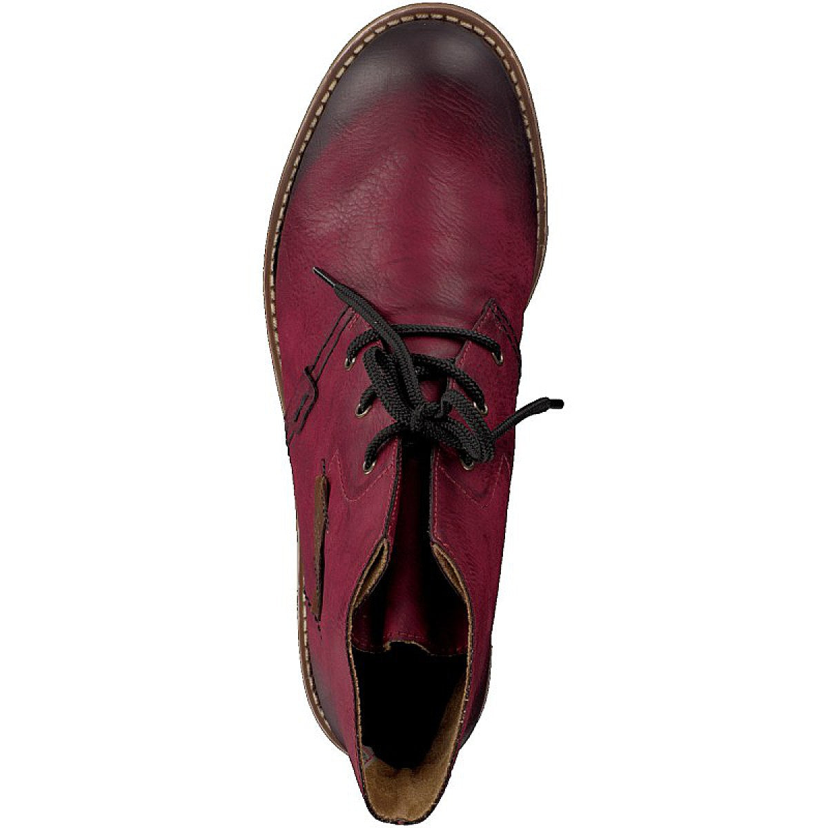 Rieker women's lace-up boot red
