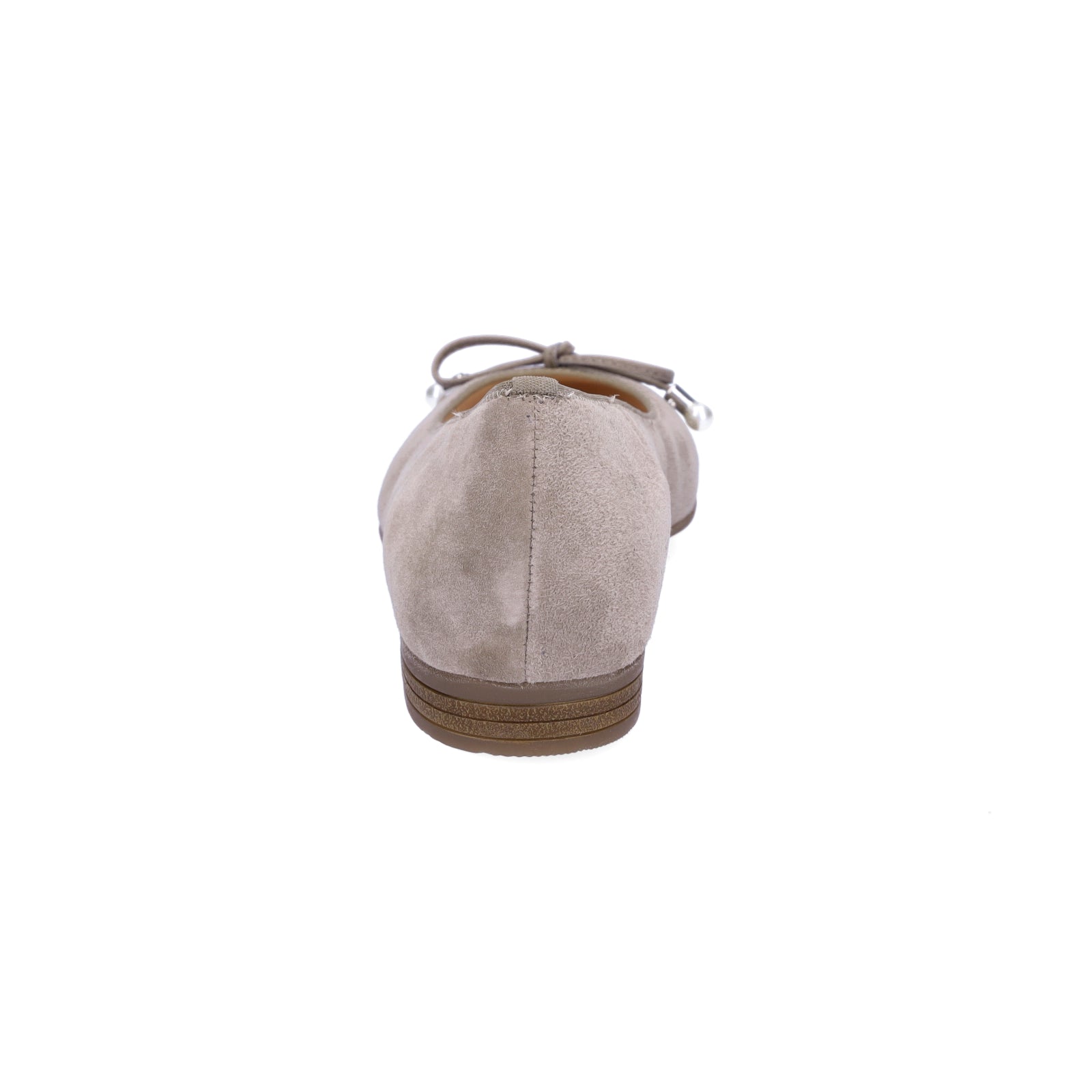 Ara women's leather ballerina taupe velvet