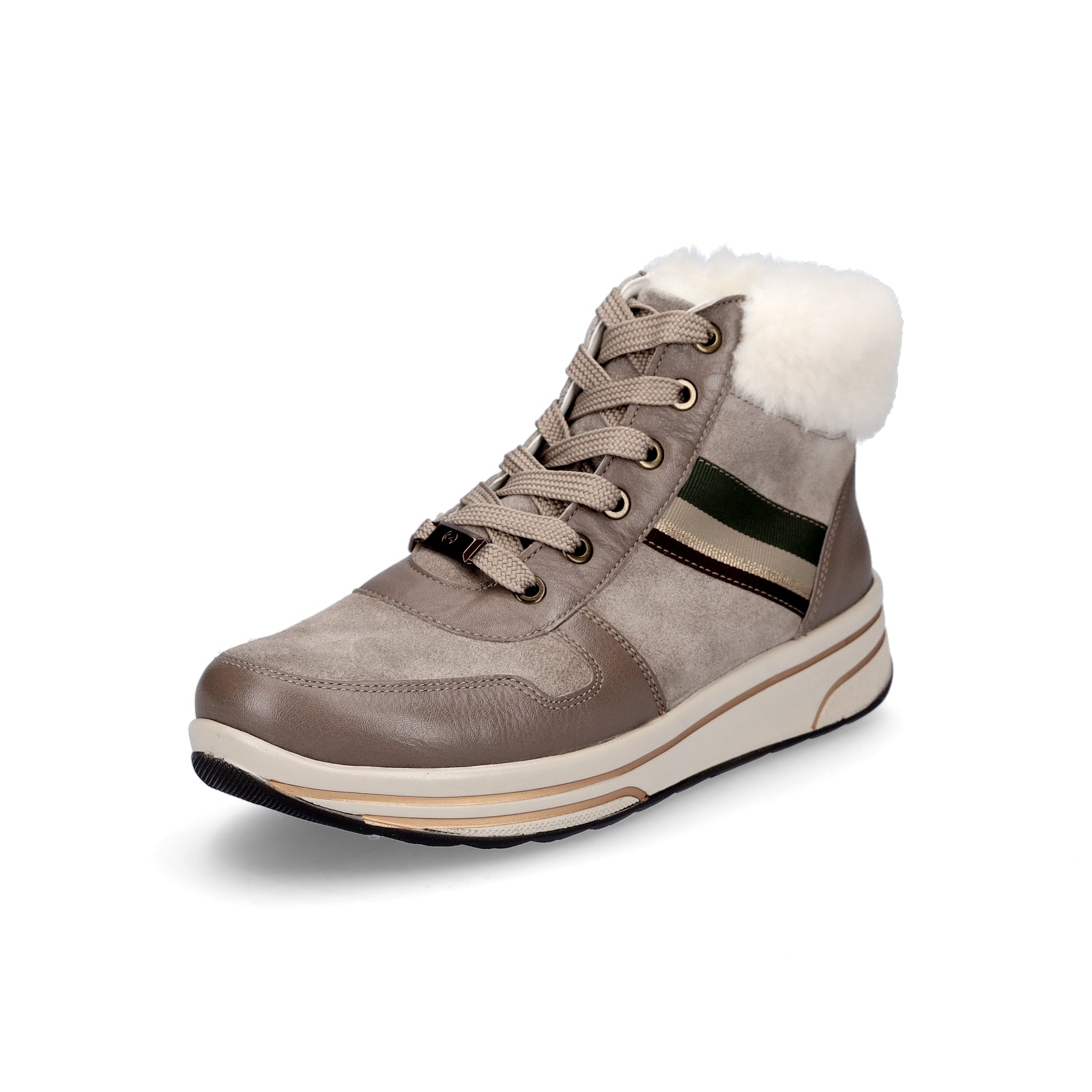 Ara Damen High-Top Sneaker grau beige