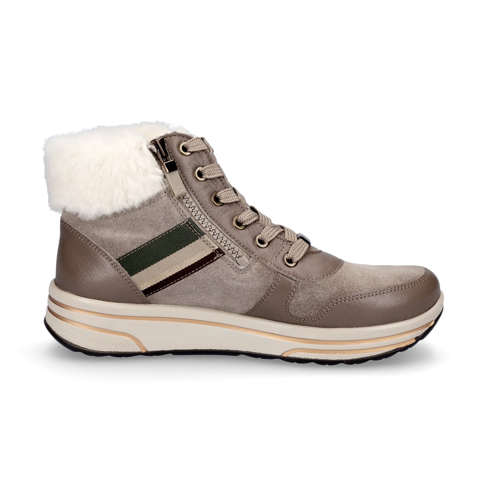 Ara Damen High-Top Sneaker grau beige