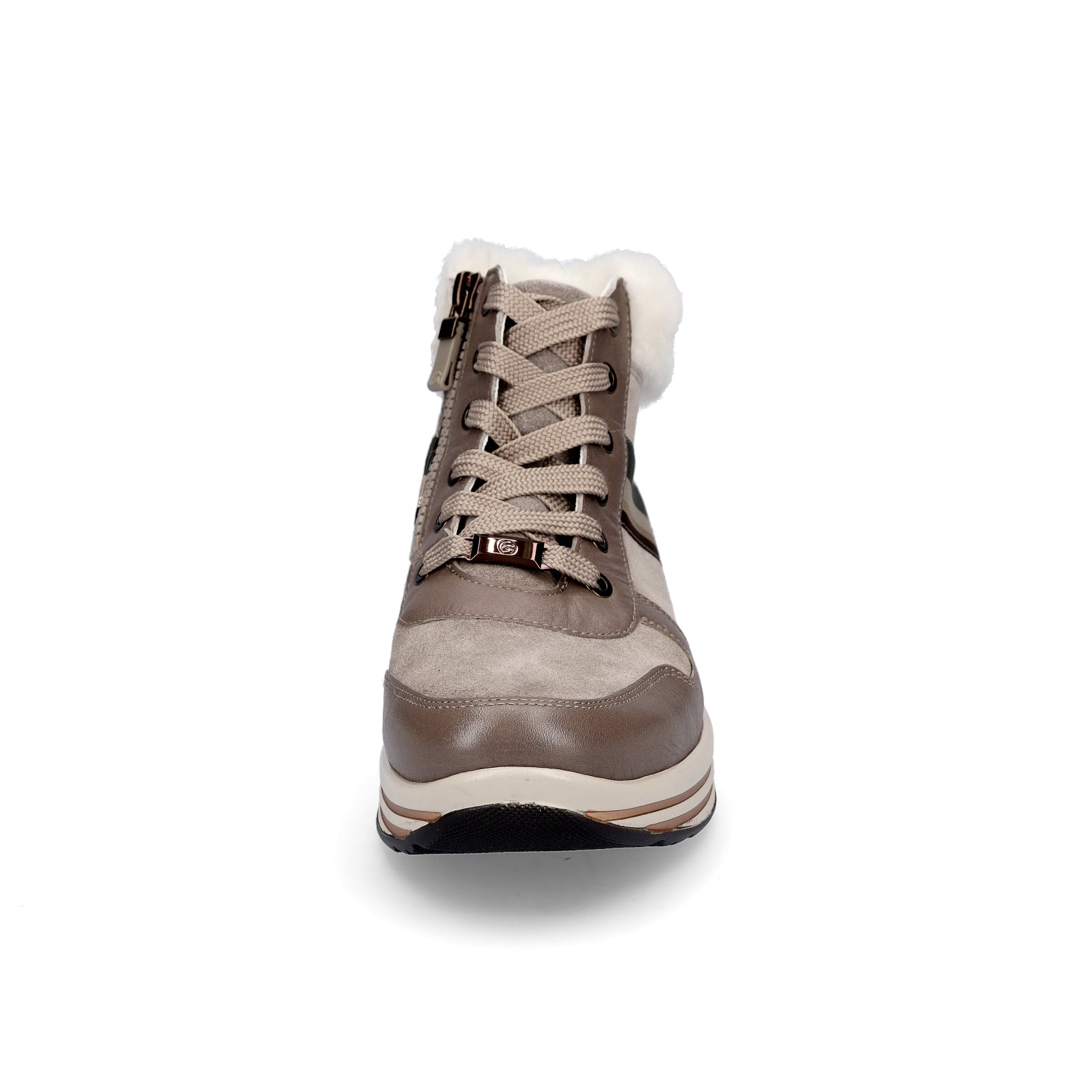 Ara Damen High-Top Sneaker grau beige