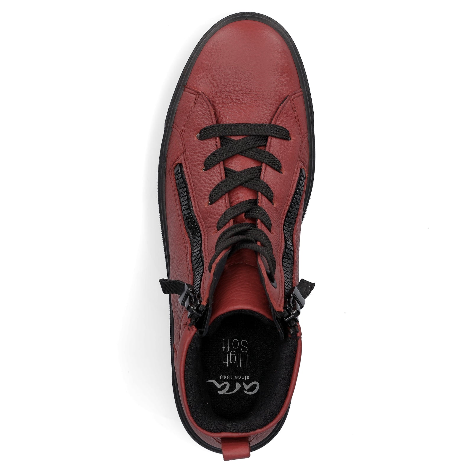 Ara Damen High Leder Sneaker rot
