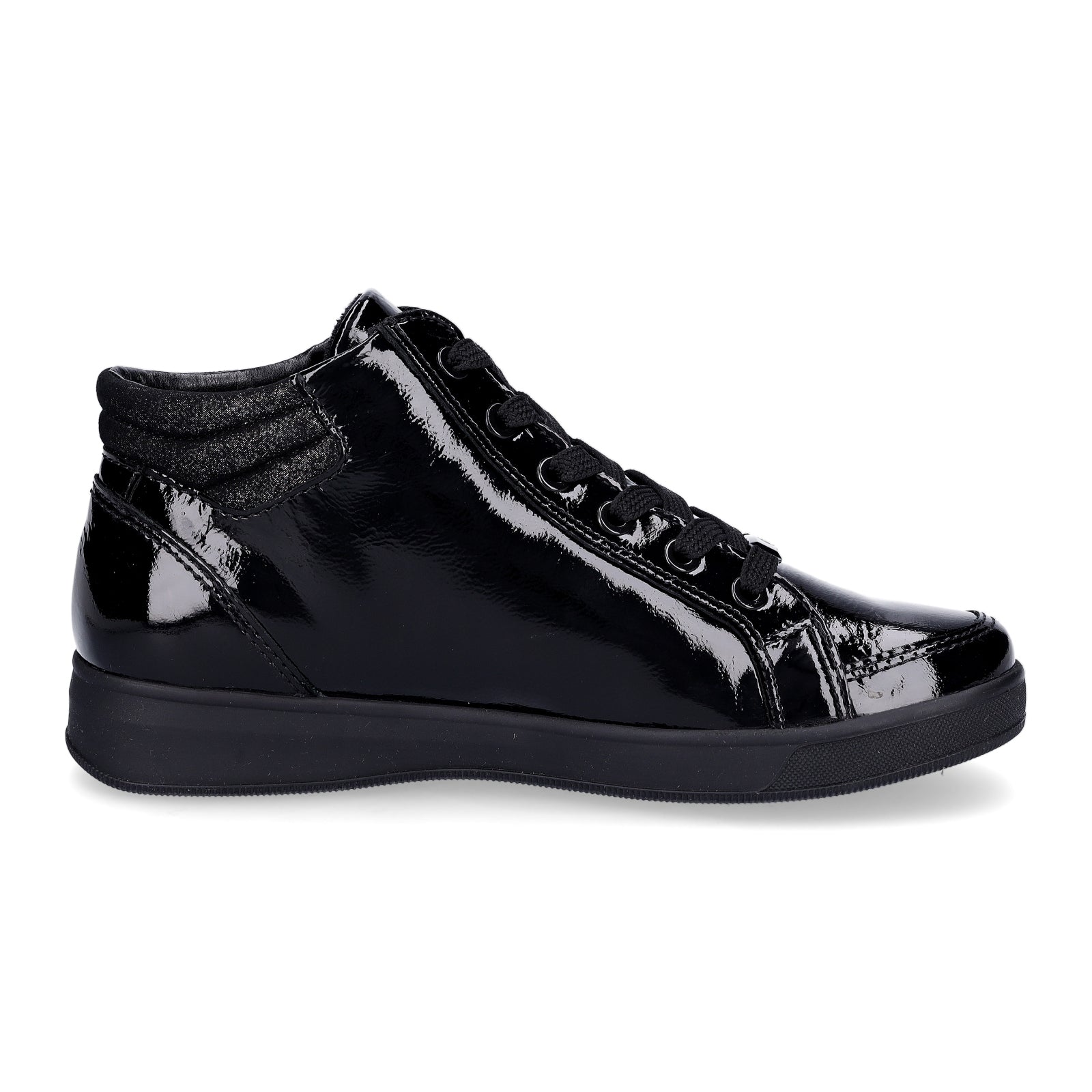 Ara women's leather sneakers black patent