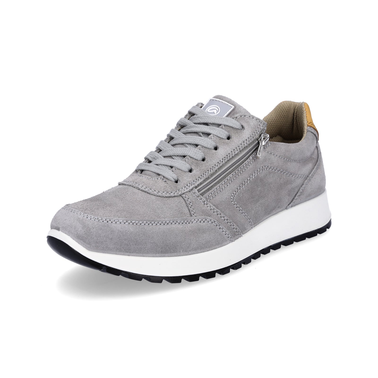 Ara Herren Leder Sneaker grau