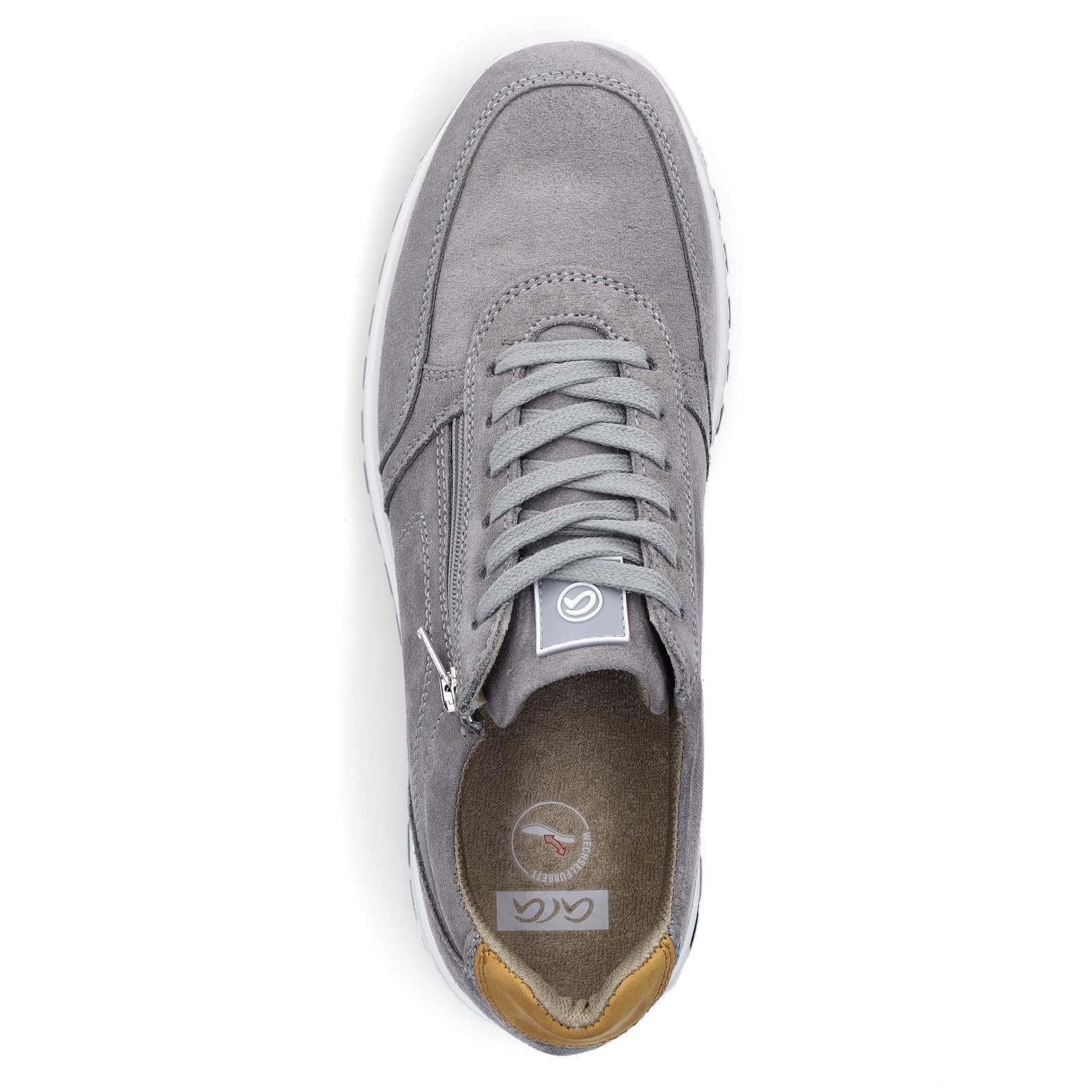 Ara Herren Leder Sneaker grau