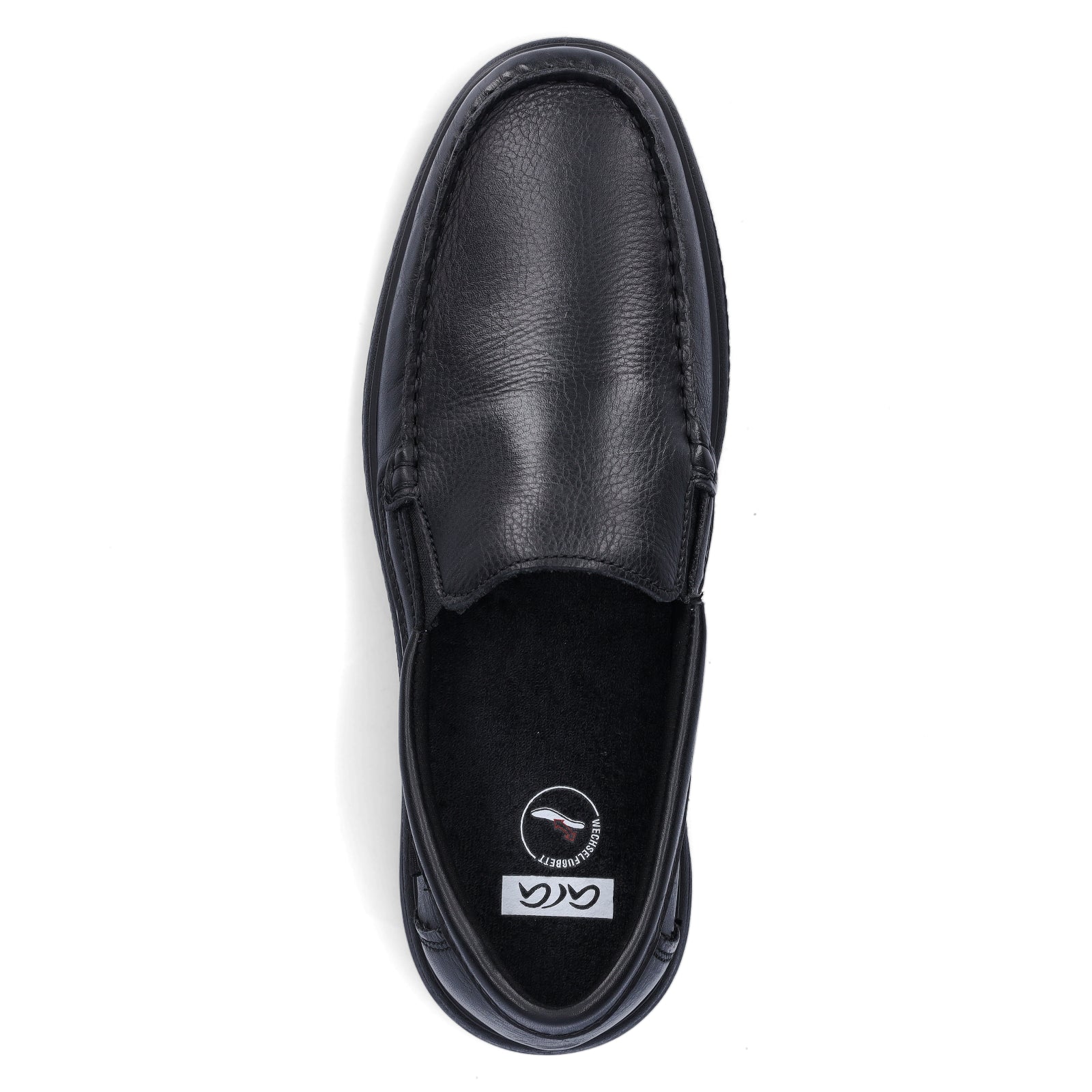 Ara men's leather slippers black