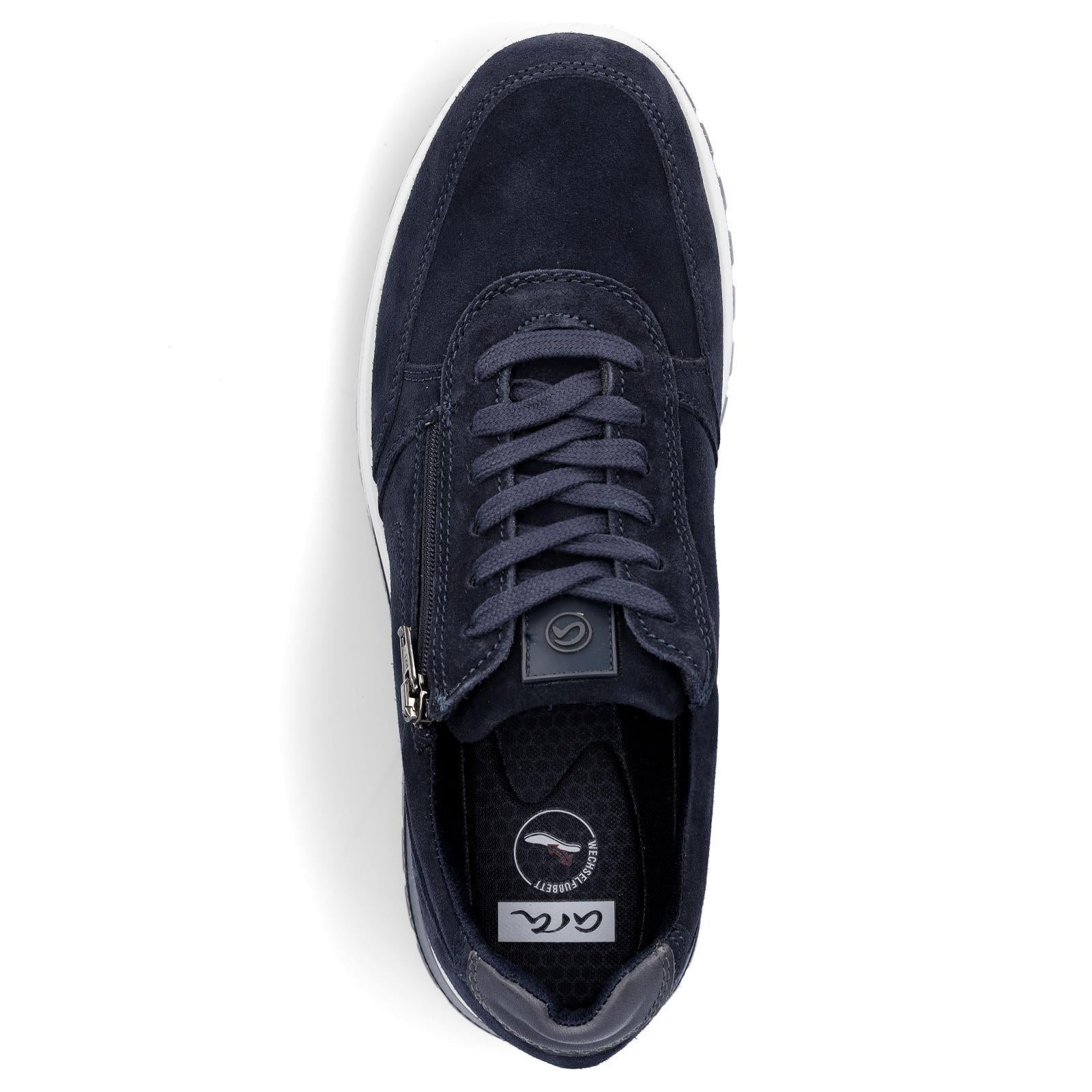 Ara Herren Leder Sneaker blau