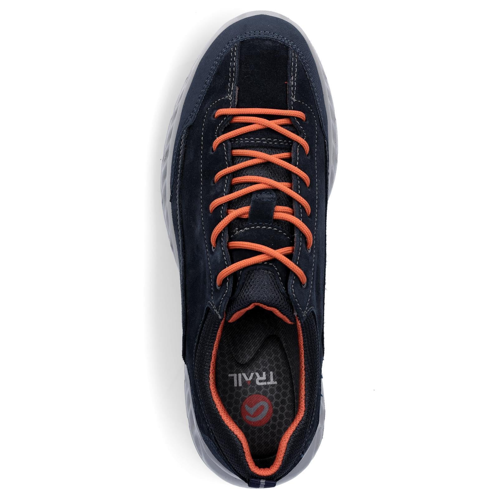 Ara men's leather sneakers blue nubuck