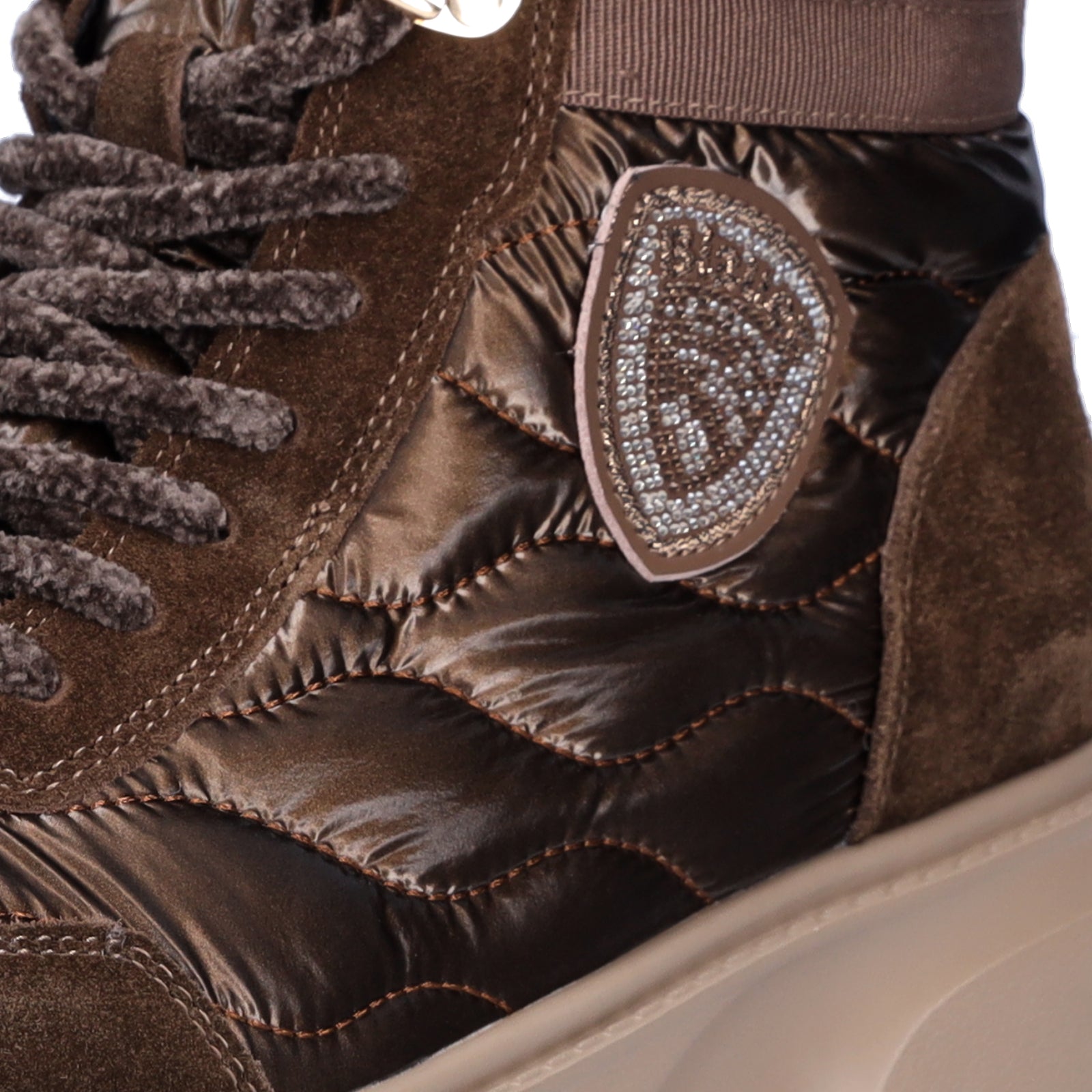Blauer Damen Schnürboot Blanca dunkelbraun
