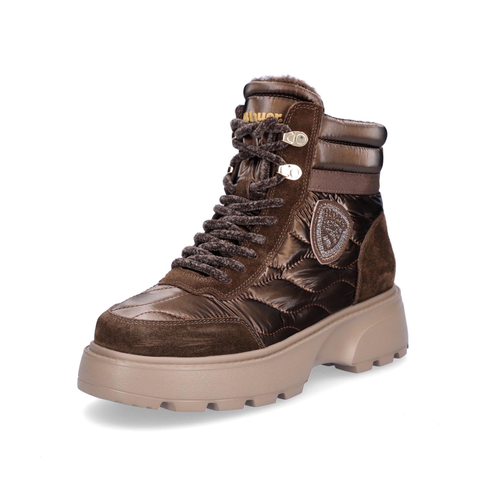 Blauer Damen Schnürboot Blanca dunkelbraun