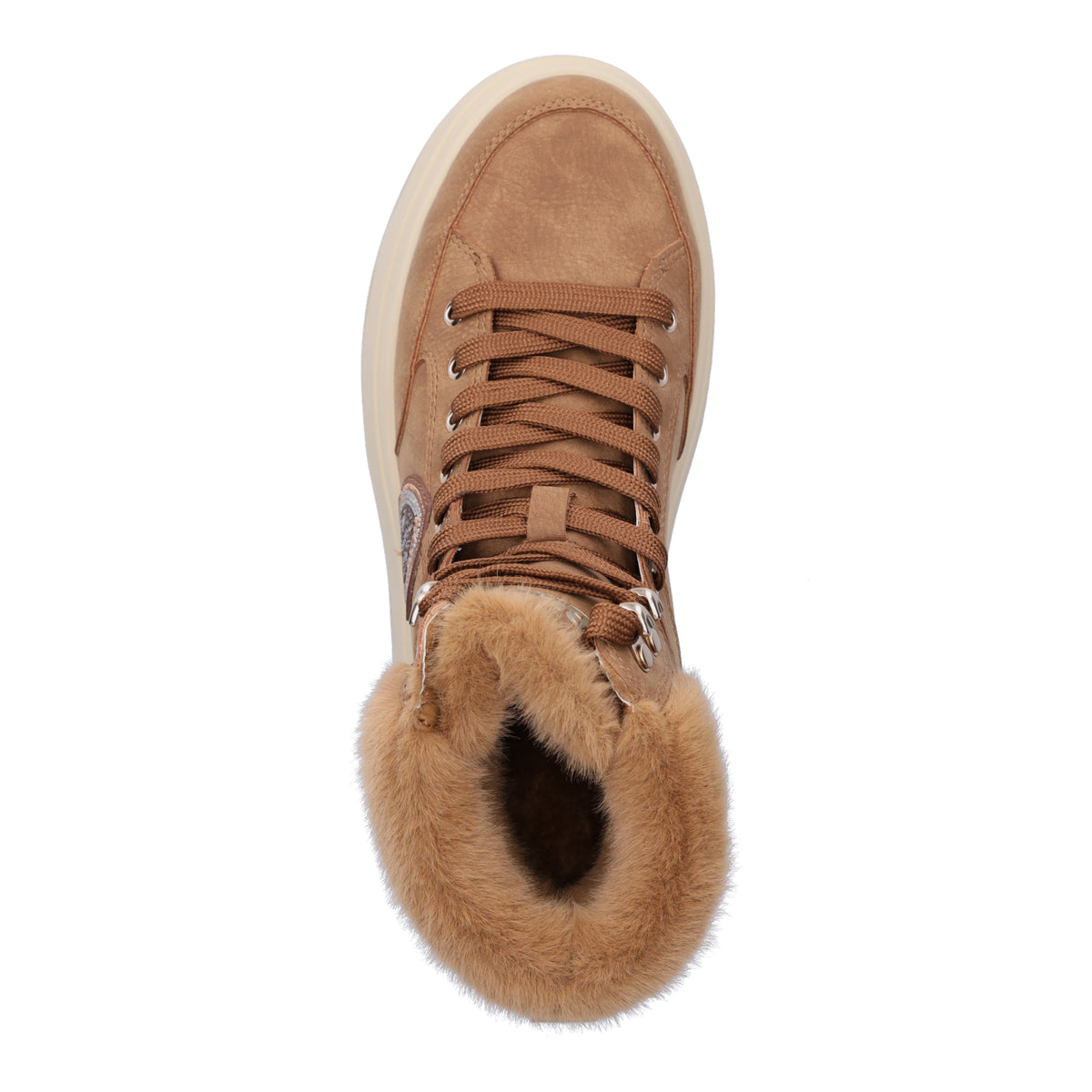 Blauer Damen Schnürboot Maribel cognac