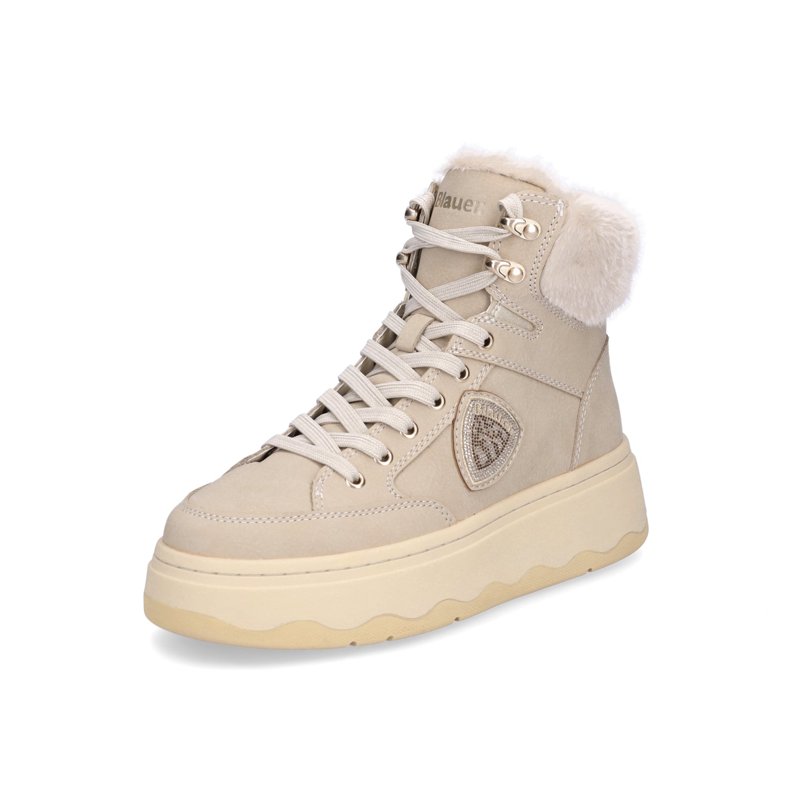 Blauer Damen Schnürboot Maribel taupe