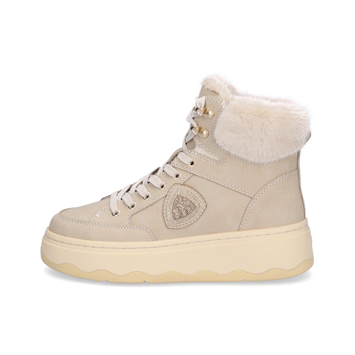 Blauer Damen Schnürboot Maribel taupe