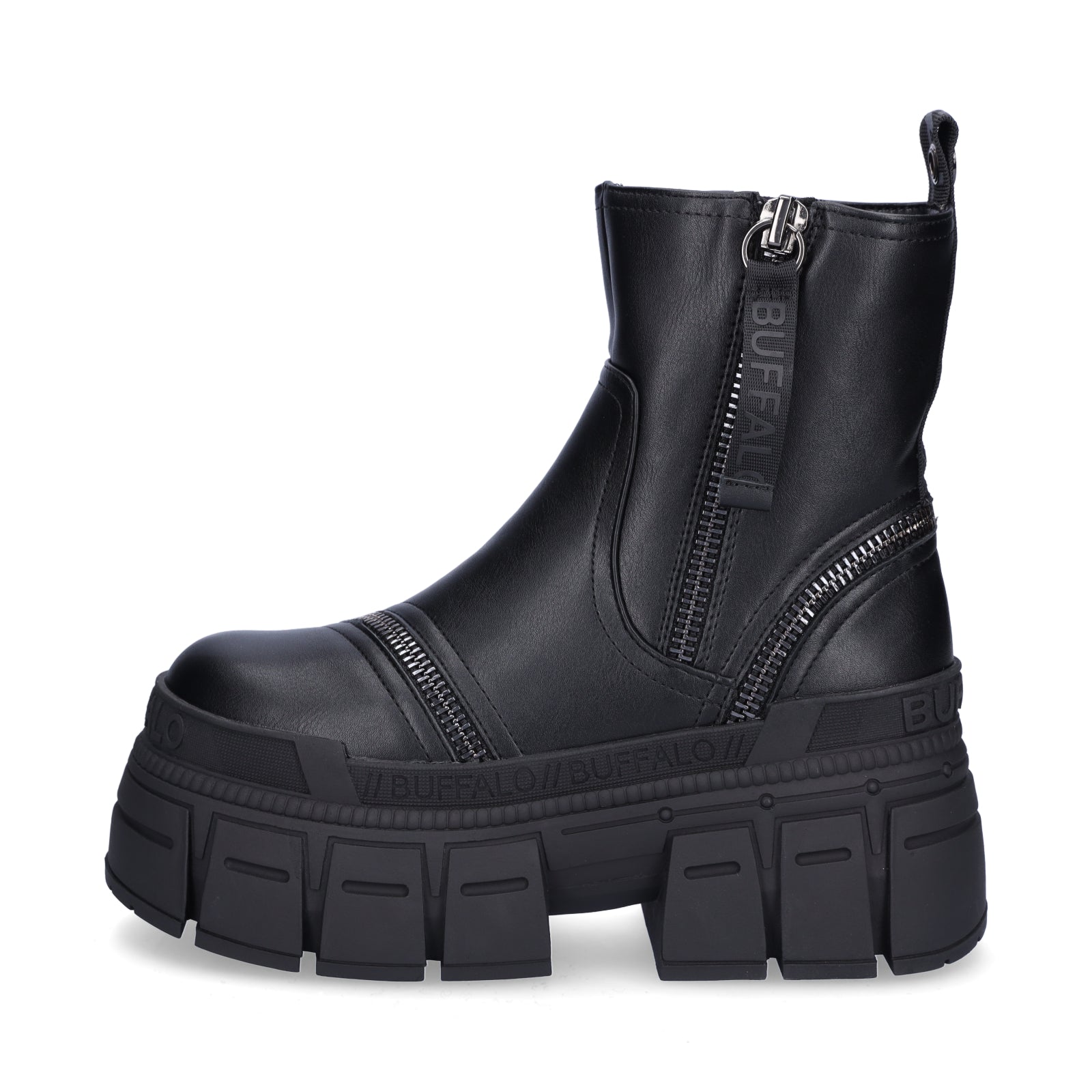 Buffalo Damen Boot Gospher Bootie Zip schwarz