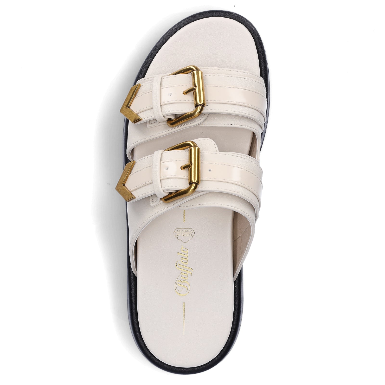 Buffalo women's platform mule Noa Ari cream