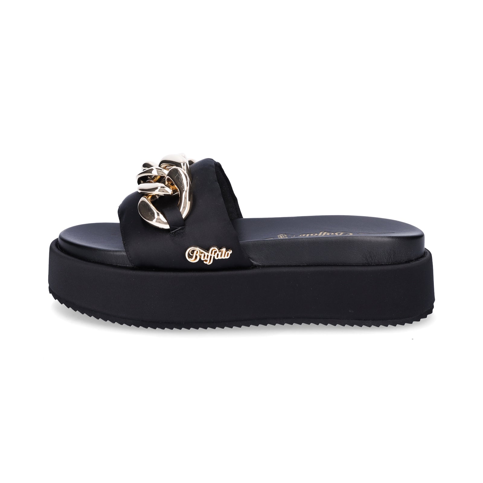Buffalo women's mules Noa Slide Chain 2.0 black
