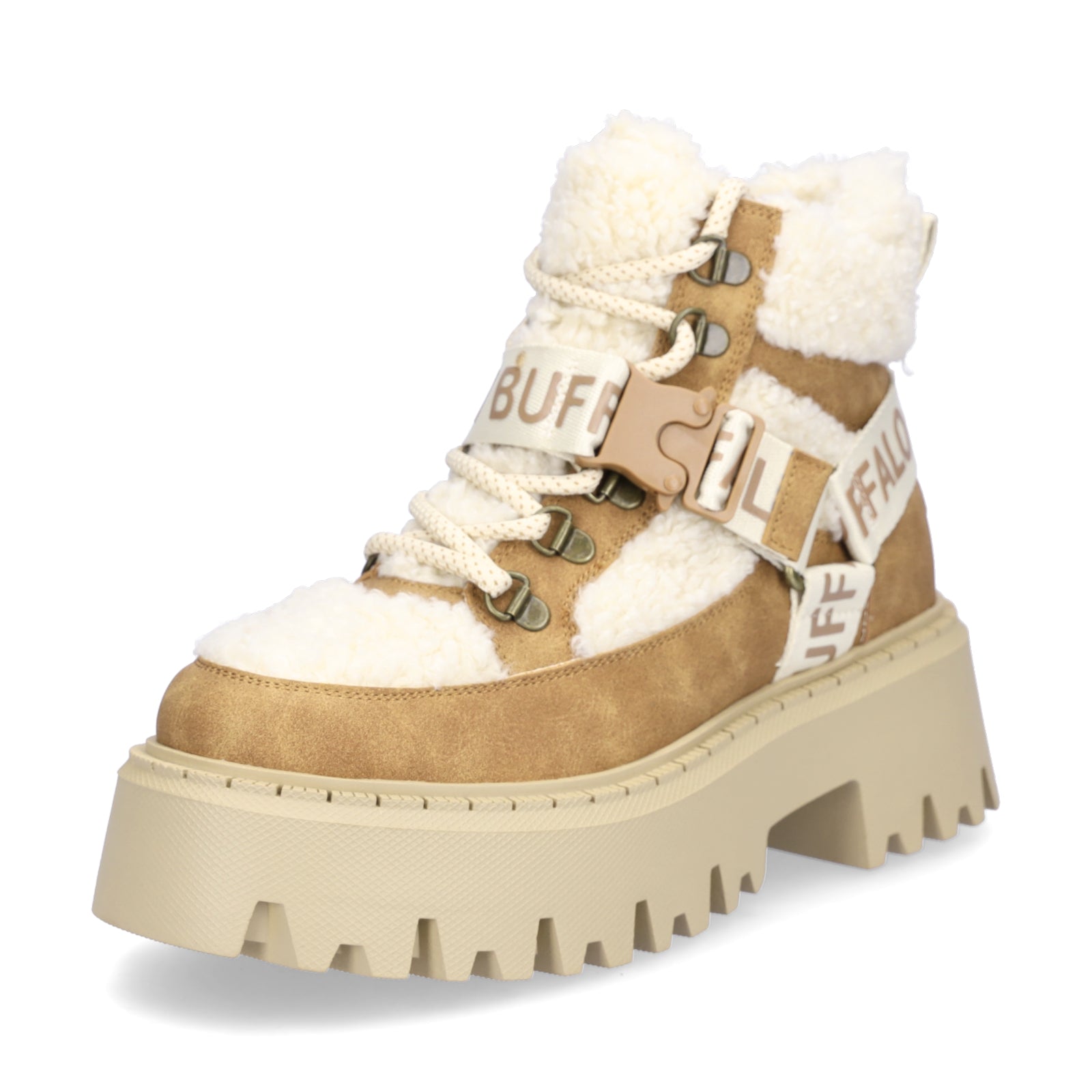Buffalo Damen Schnürboot Aspen Com Mid beige braun