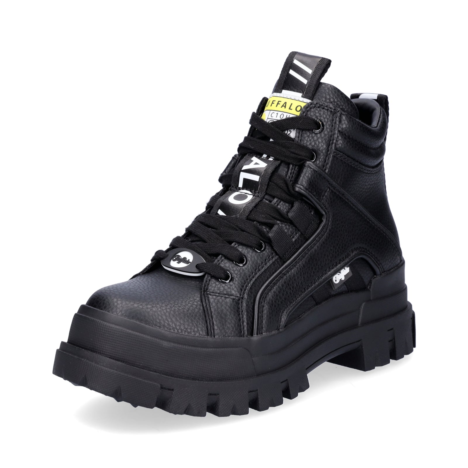 Buffalo Damen Plateau Schnürboot Aspha NC Mid schwarz