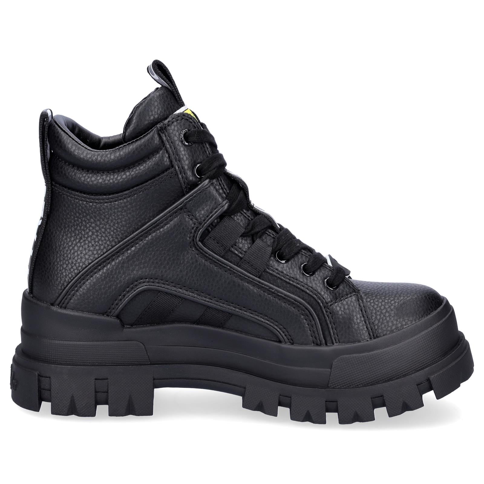 Buffalo Damen Plateau Schnürboot Aspha NC Mid schwarz