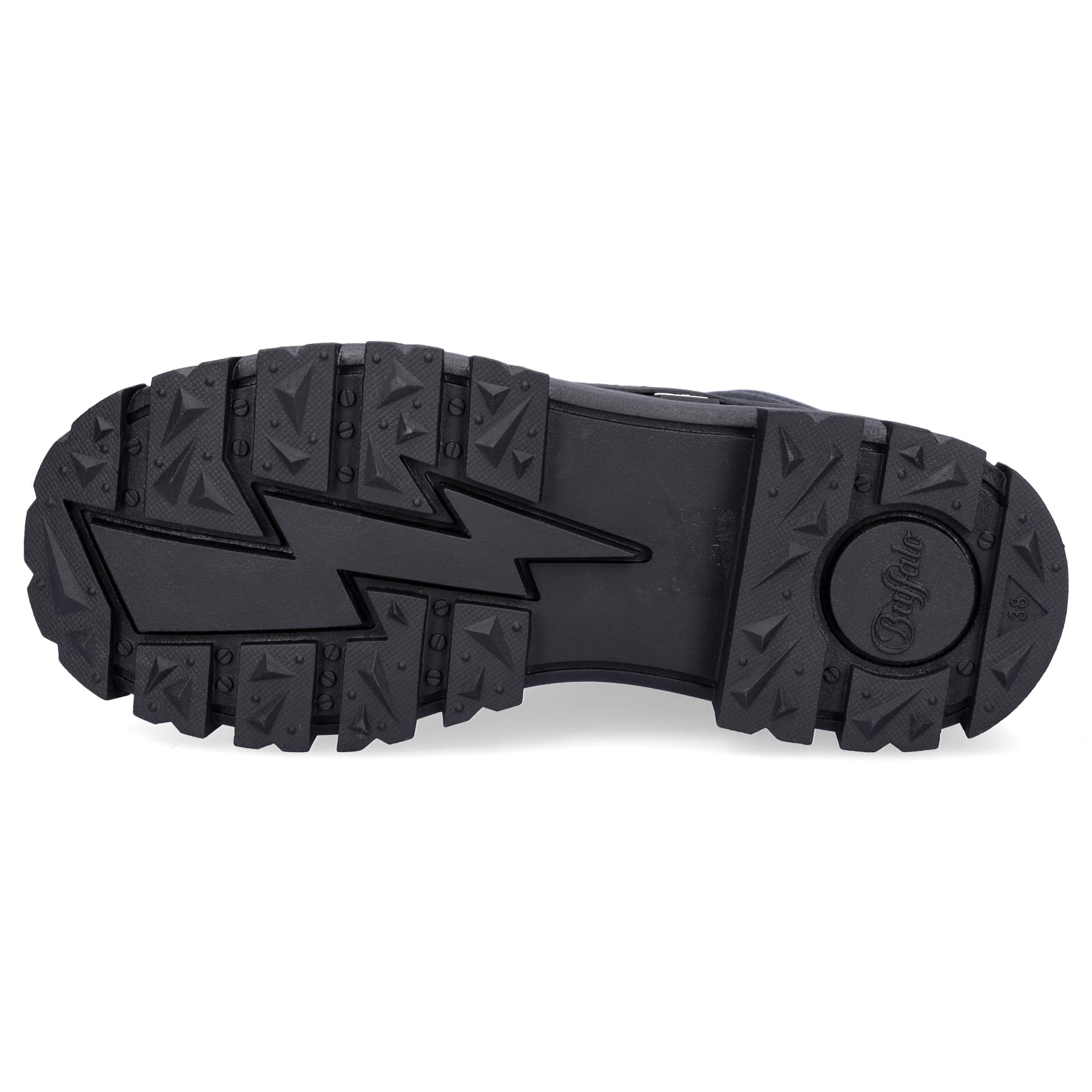 Buffalo Damen Plateau Schnürboot Aspha NC Mid schwarz