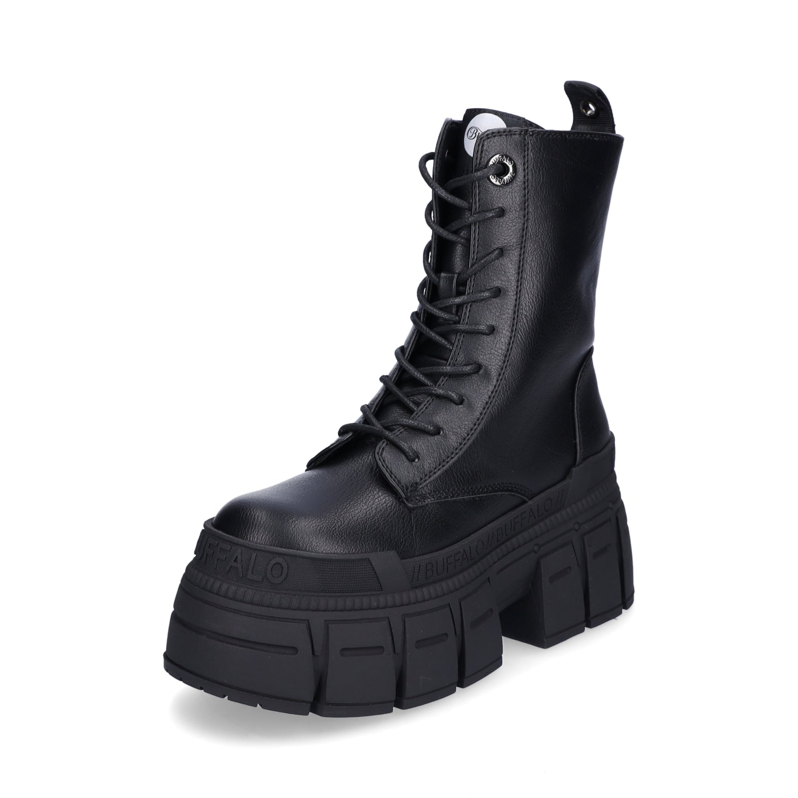 Buffalo Damen Schnürboot Gospher Lace Up Mid schwarz