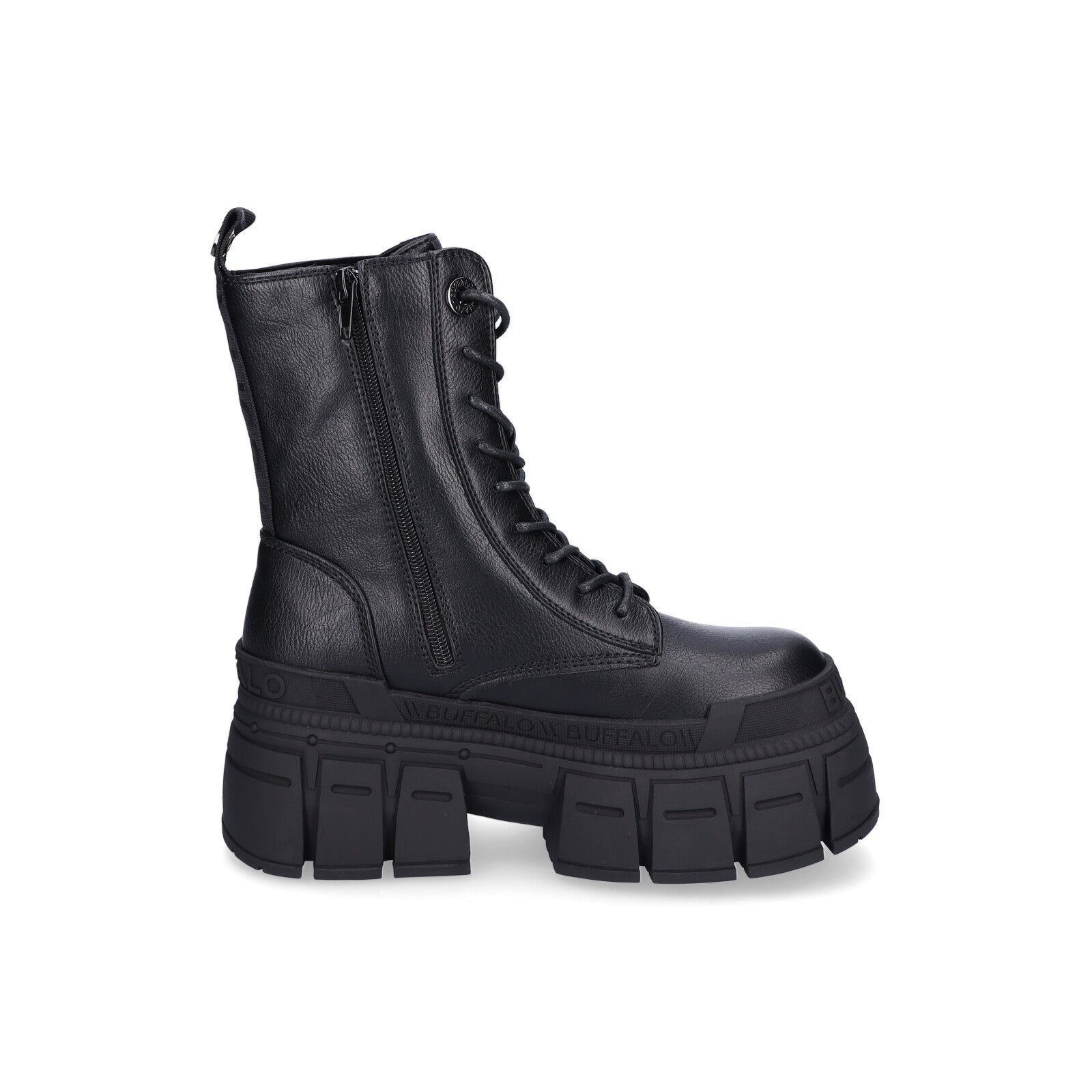 Buffalo Damen Schnürboot Gospher Lace Up Mid schwarz