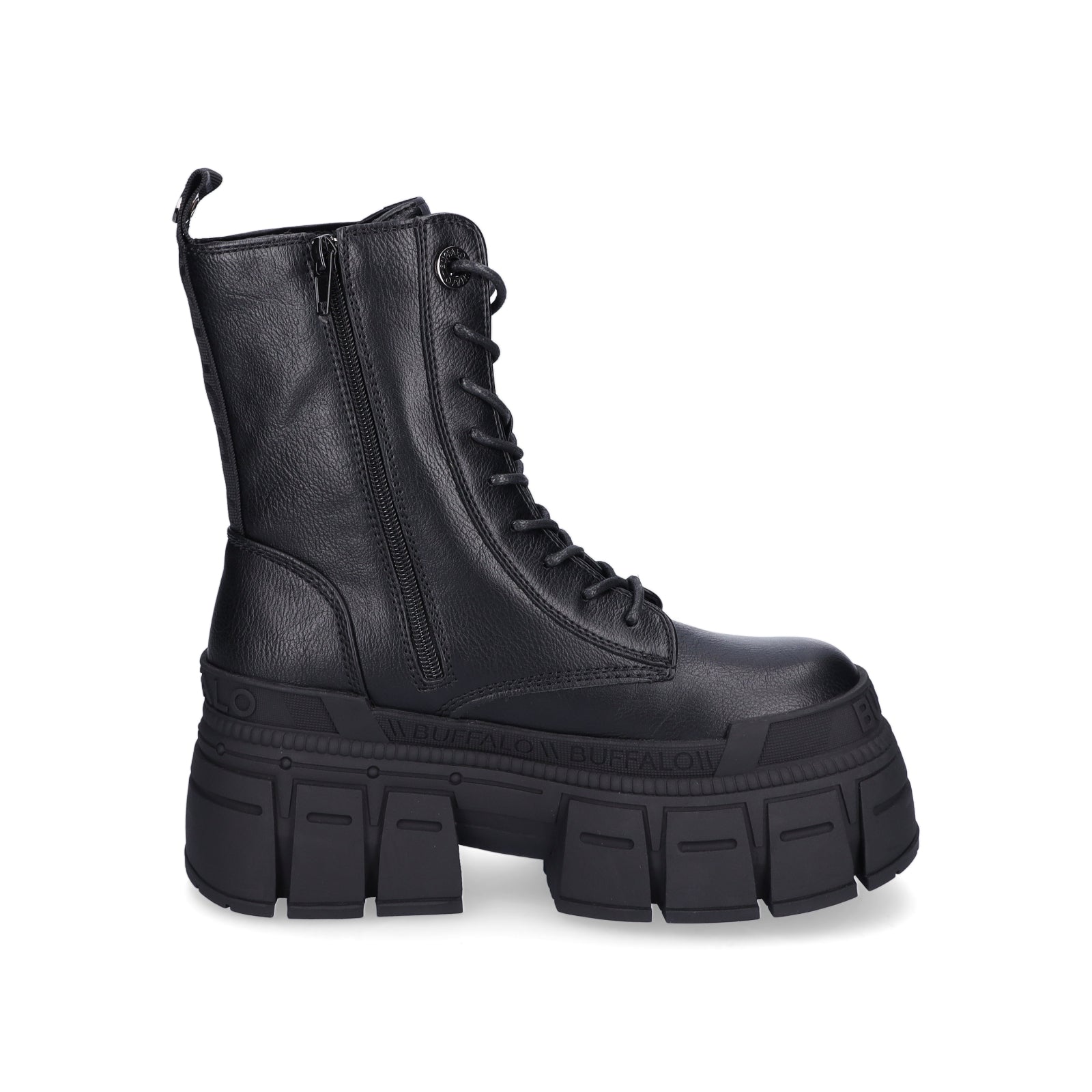 Buffalo Damen Schnürboot Gospher Lace Up Mid schwarz