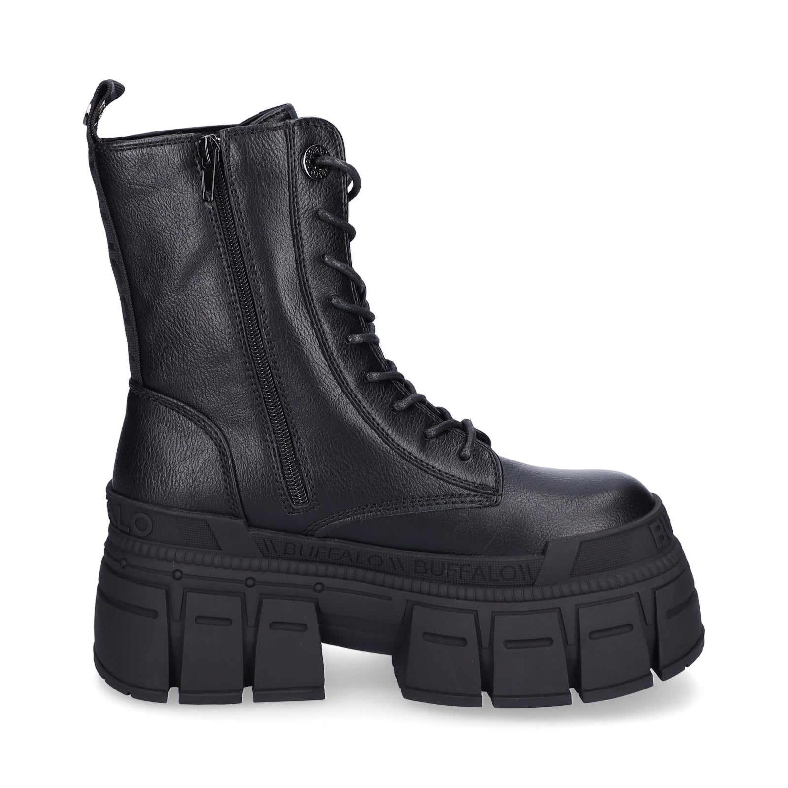 Buffalo Damen Schnürboot Gospher Lace Up Mid schwarz