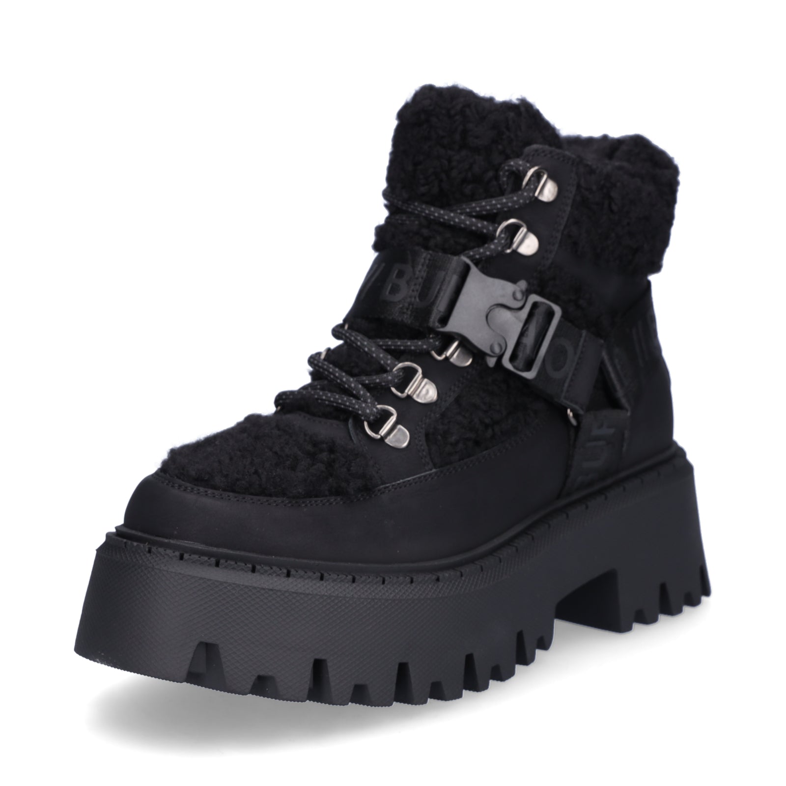 Buffalo Damen Schnürboot Aspen Com Mid schwarz