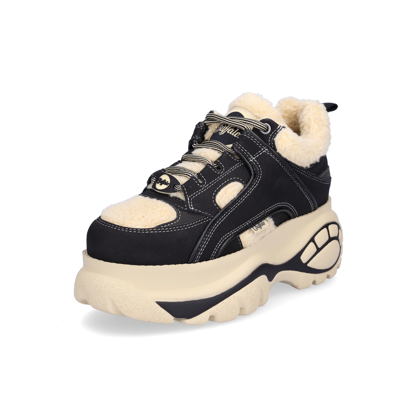 Buffalo Women's Sneakers 1339-14 Rev Warm beige black