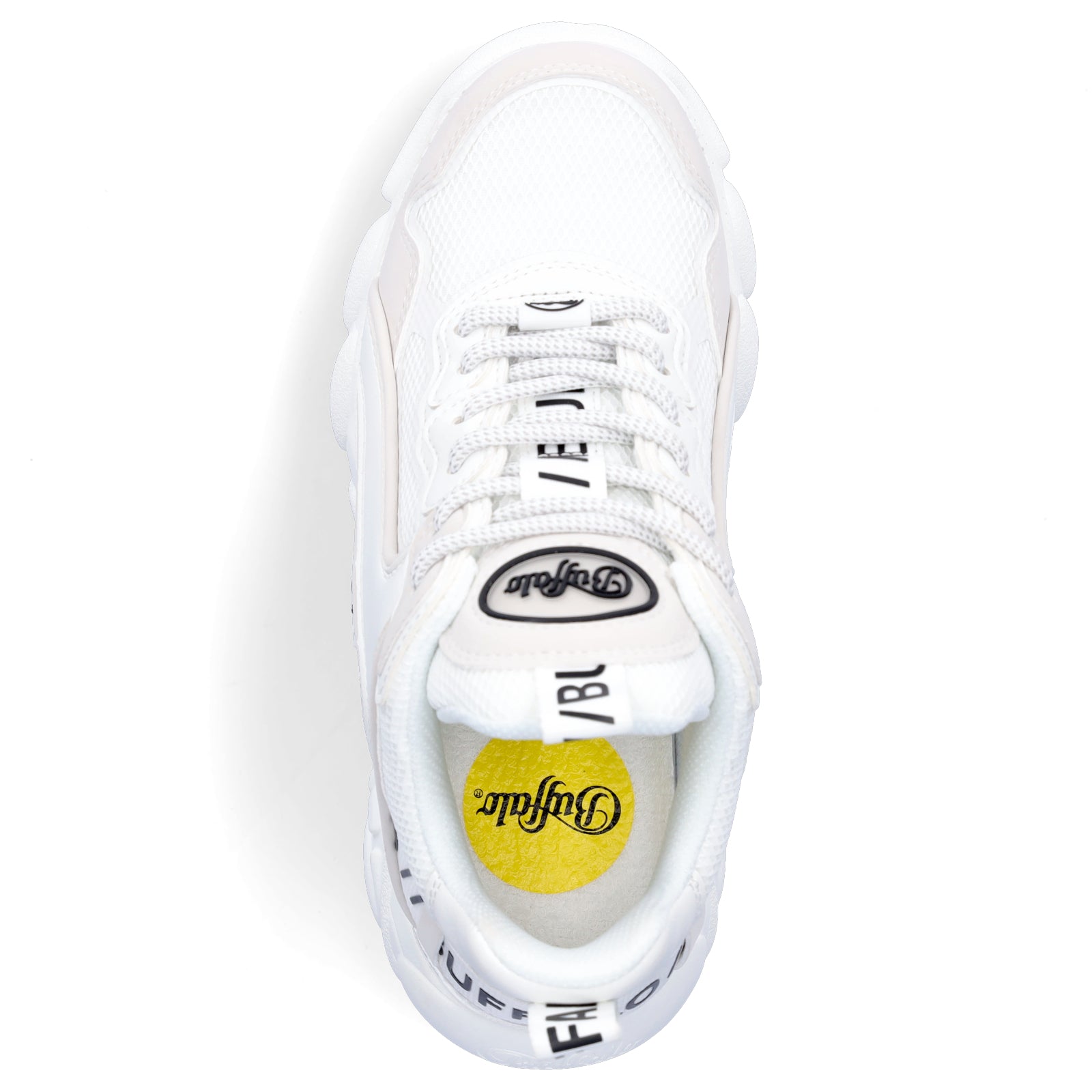 Buffalo Damen Plateau Sneaker vegan puder weiß