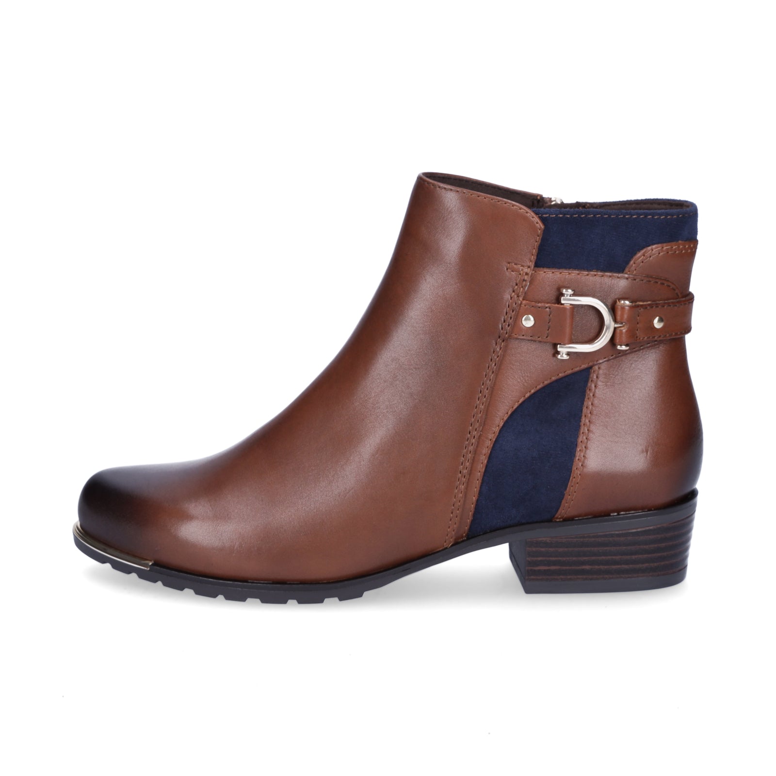 Caprice women's ankle boots cognac