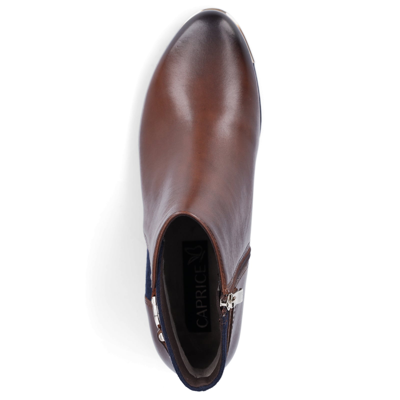 Caprice women's ankle boots cognac