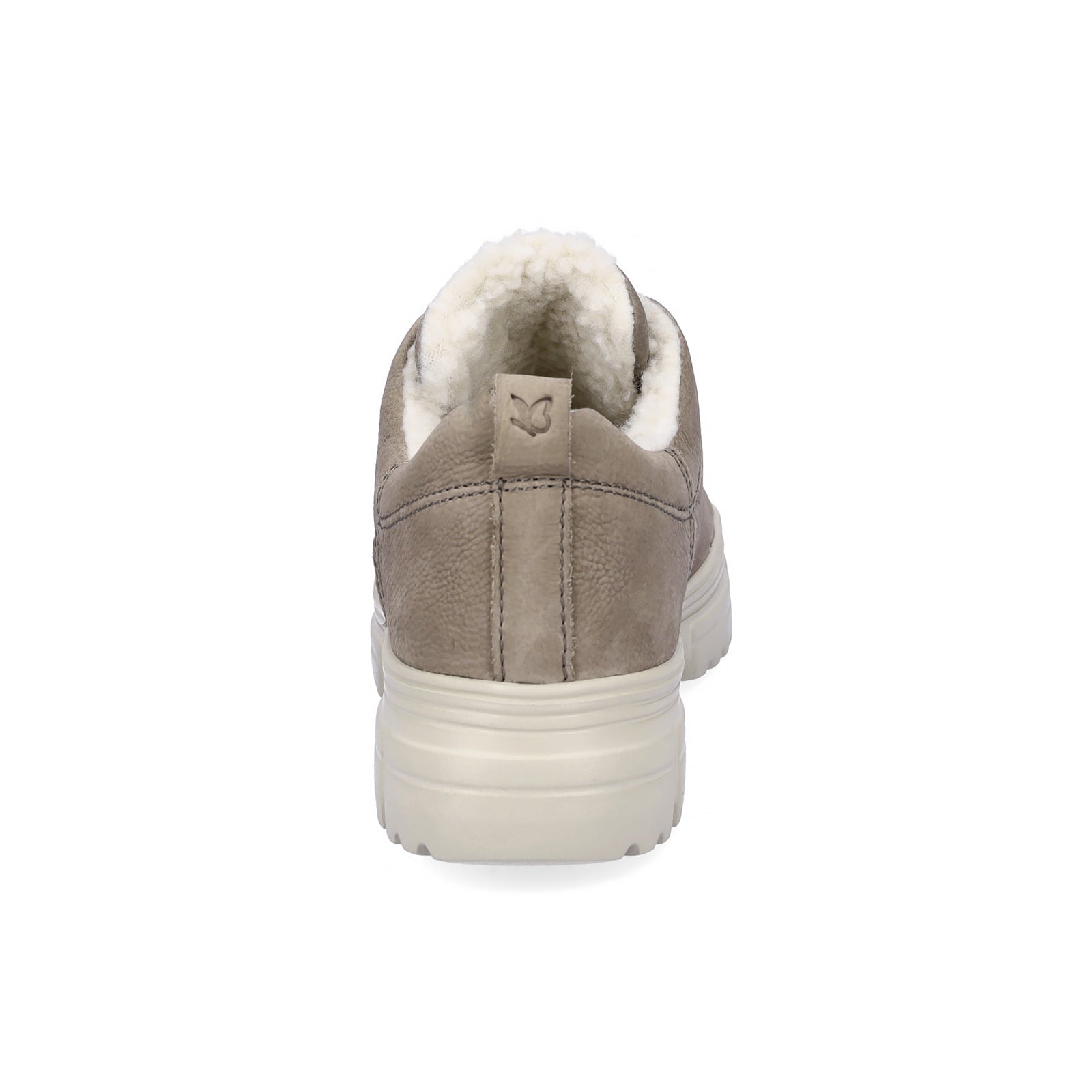 Caprice women's leather lace-up shoe taupe