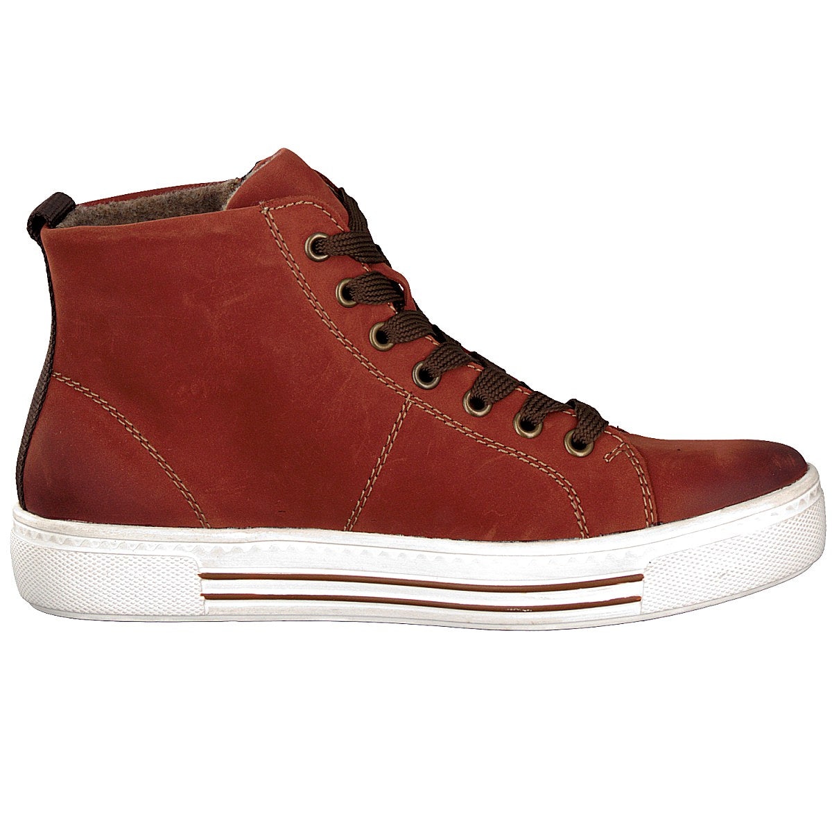 Remonte women's lace-up boot red