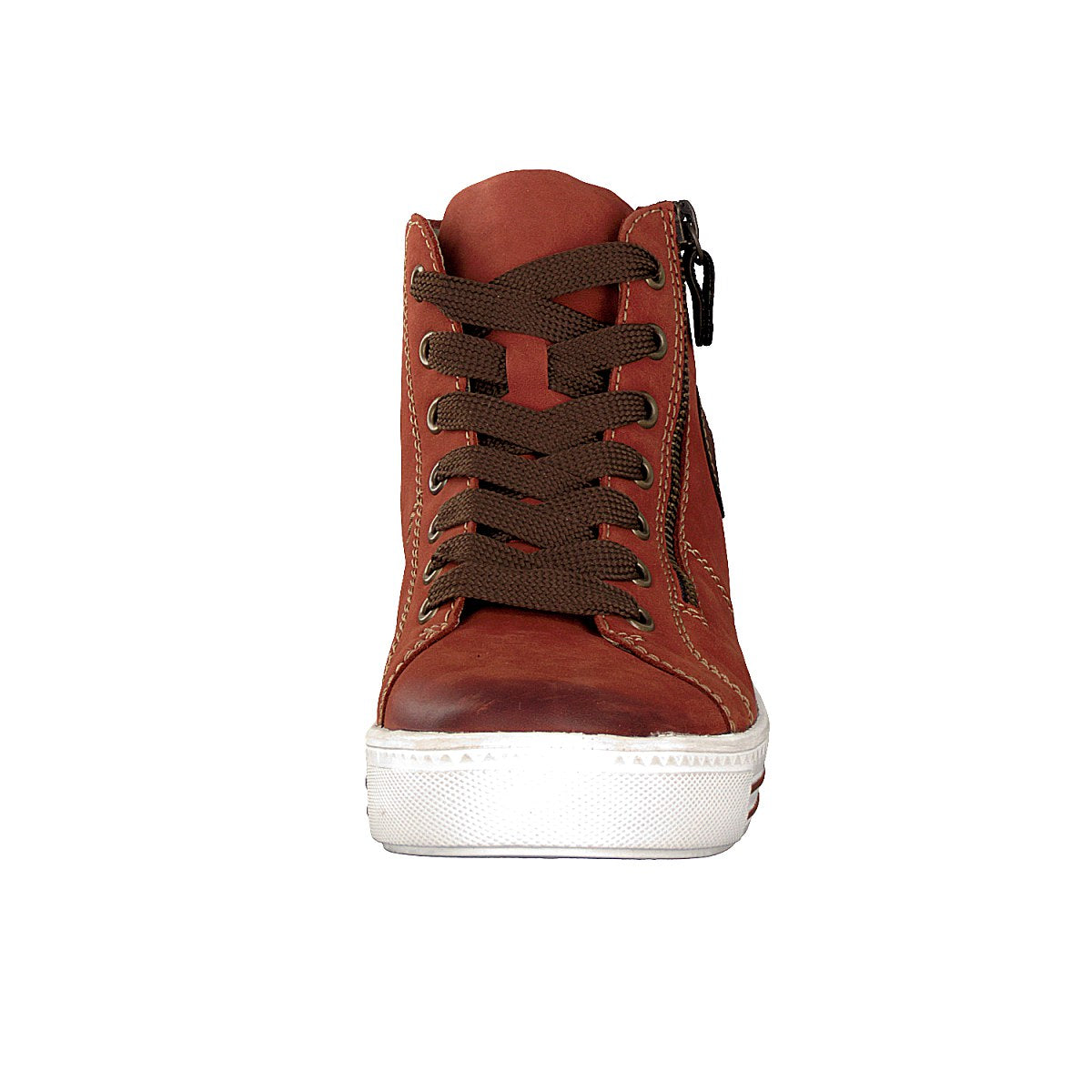 Remonte women's lace-up boot red