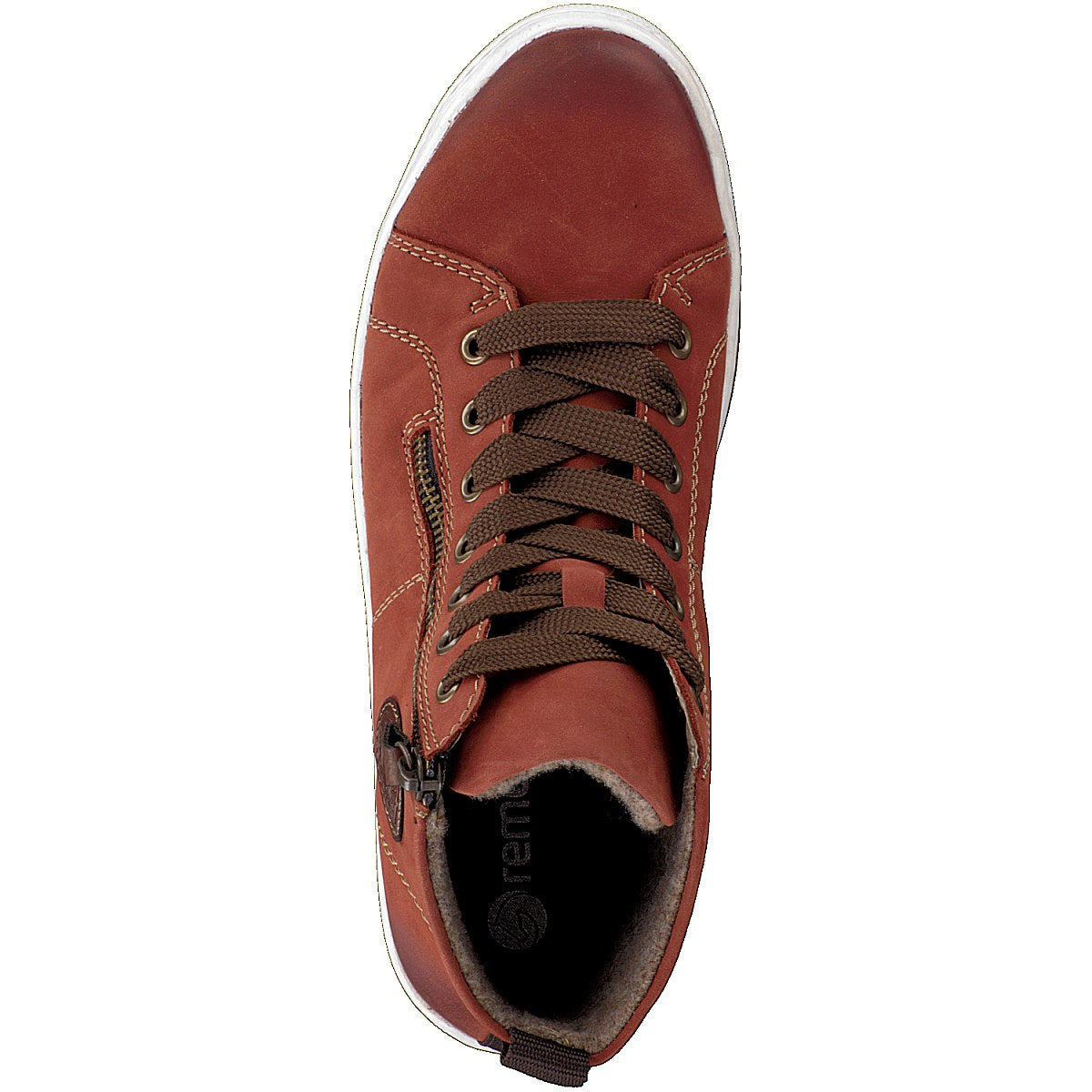 Remonte women's lace-up boot red