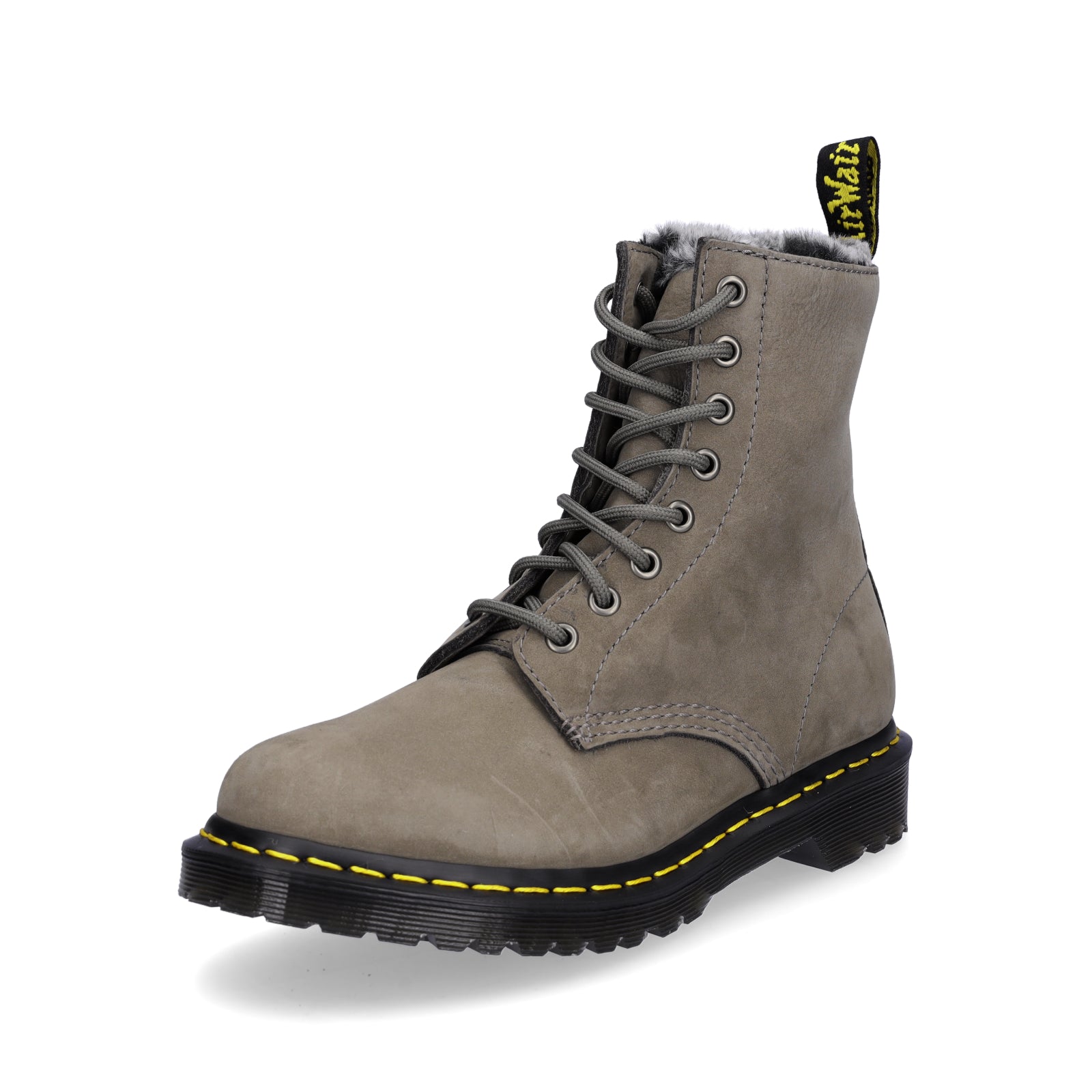 Dr. Martens women's lace-up boot grey