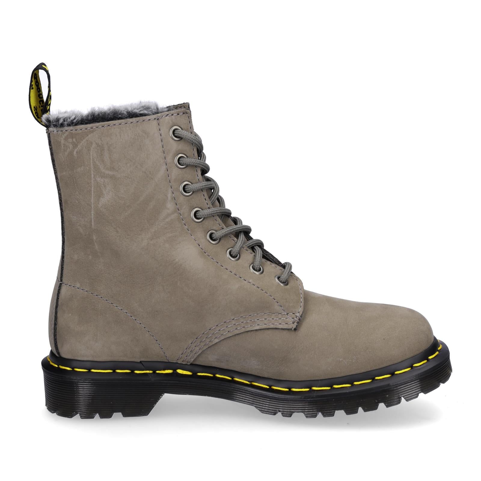 Dr. Martens women's lace-up boot grey