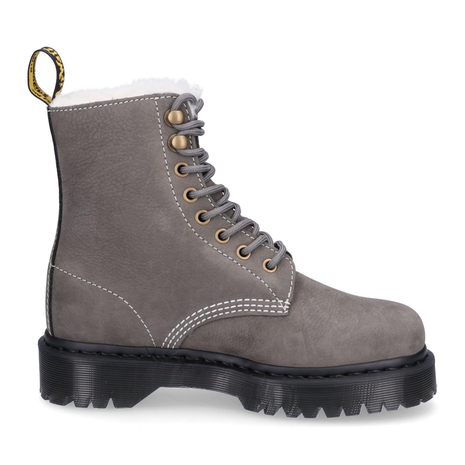 Dr. Martens women's lace-up boot grey