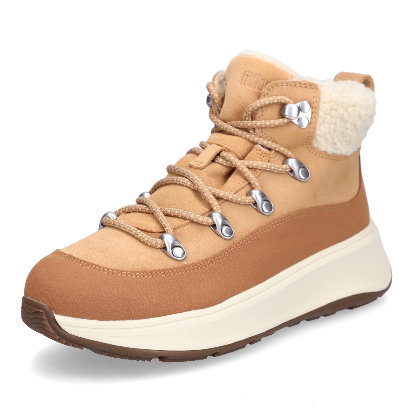 FitFlop Damen Schnürboot F-MODE TE sand braun