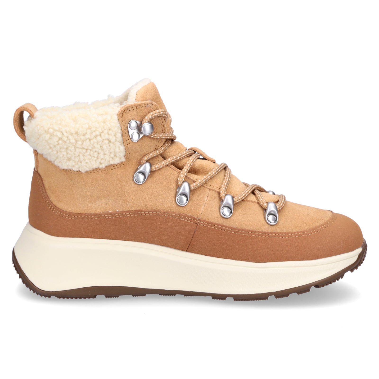 FitFlop women's lace-up boot F-MODE TE sand brown