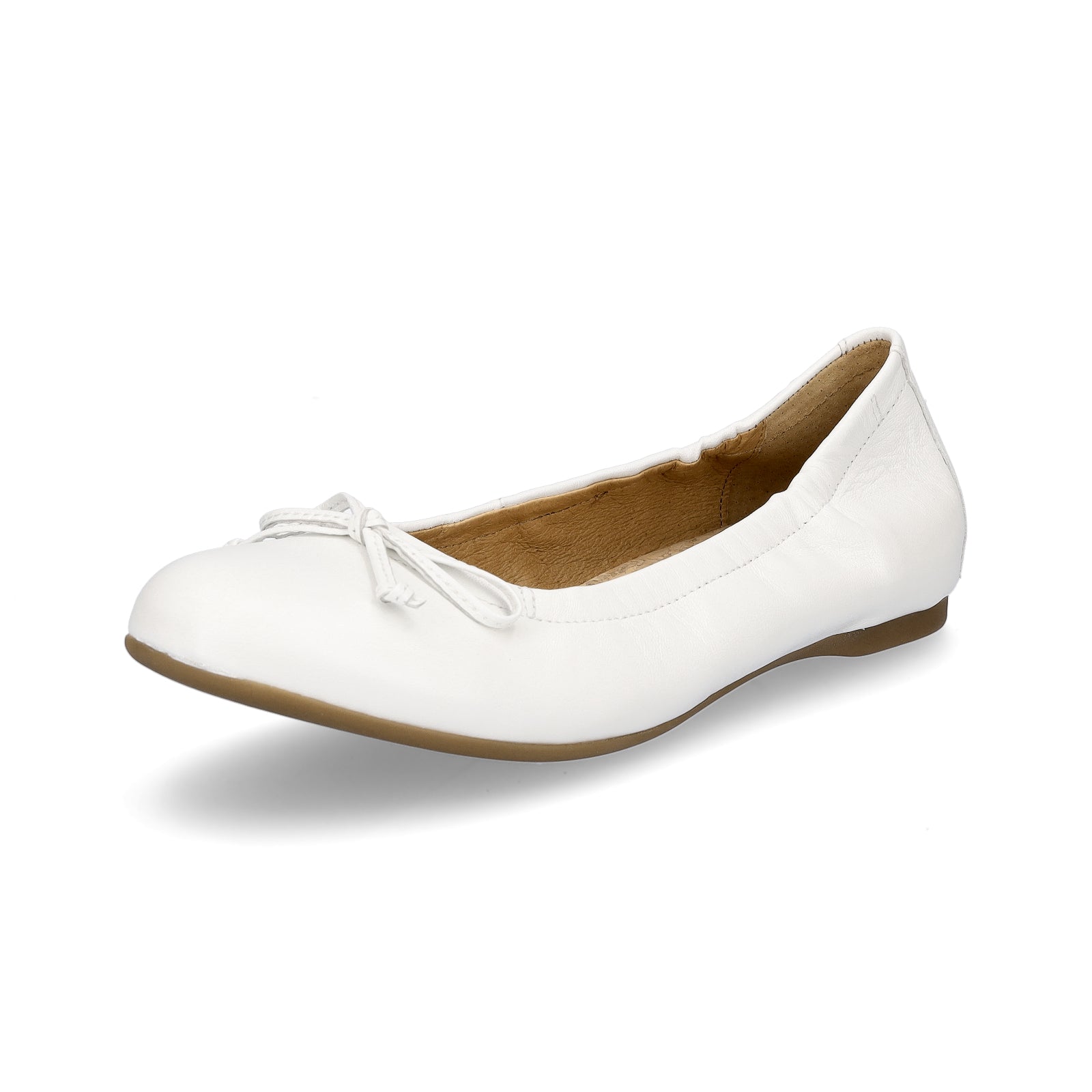 Gabor women's leather ballerina white