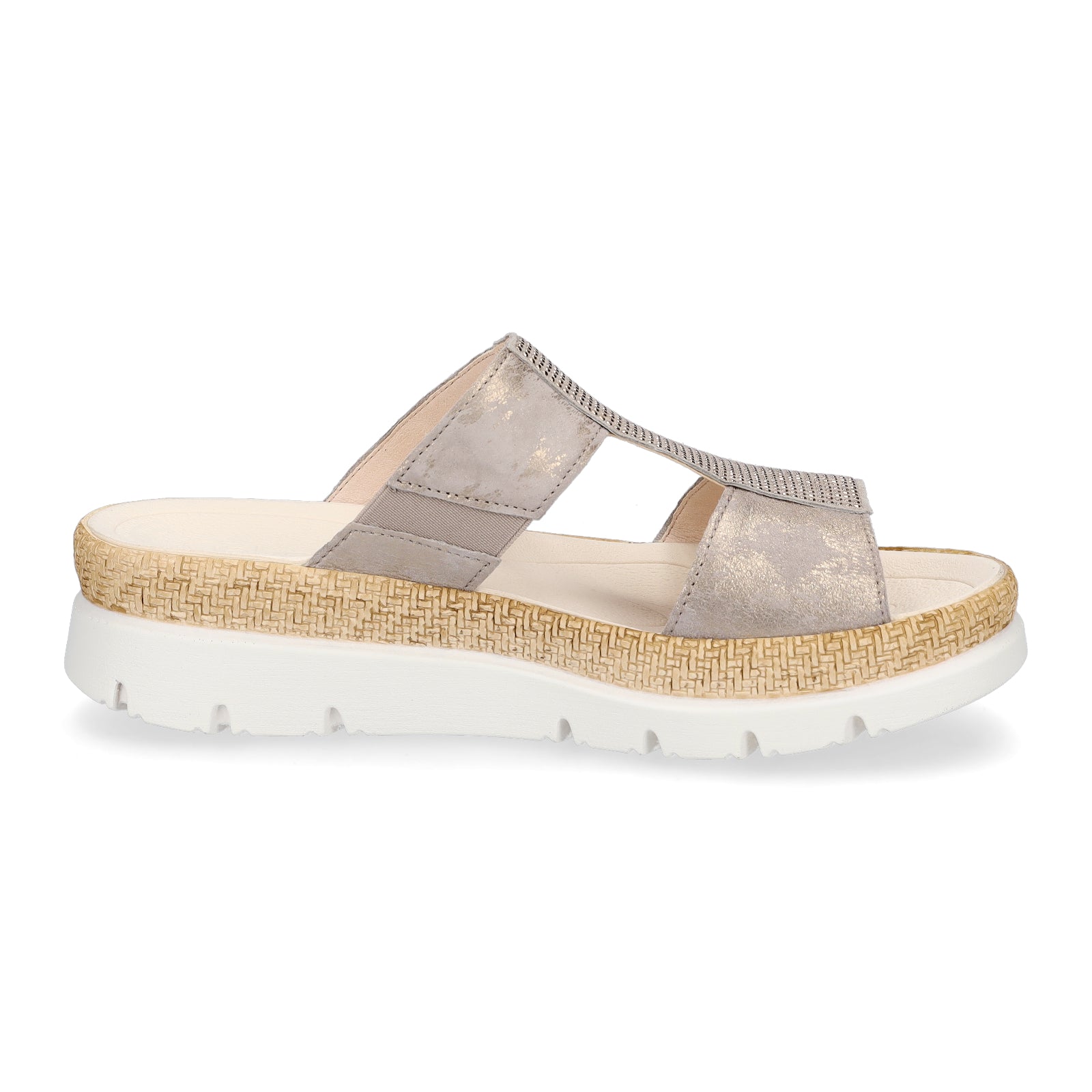 Gabor Damen Keil Pantolette metallic