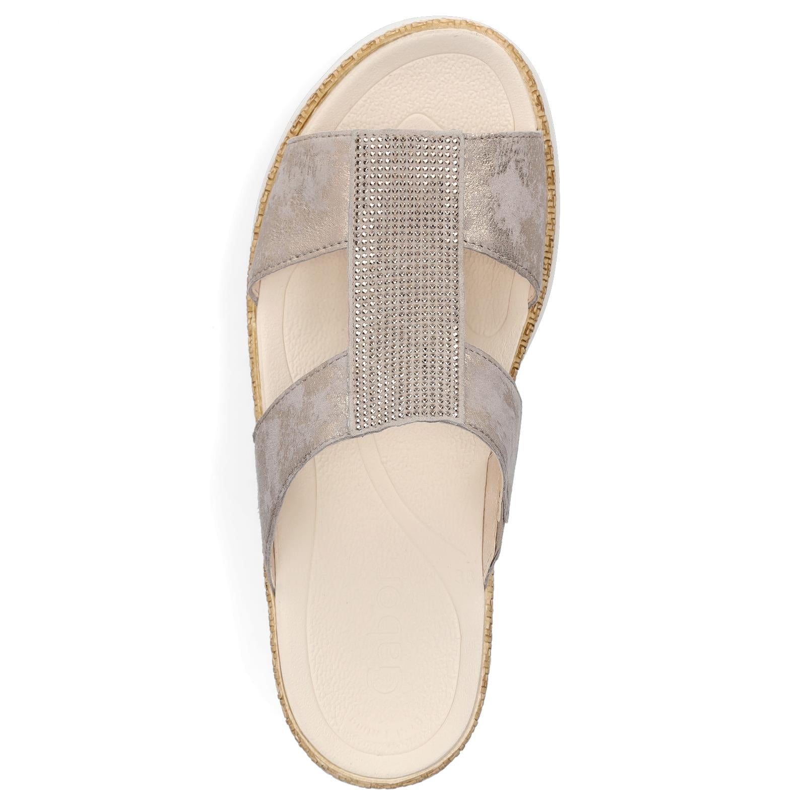 Gabor Damen Keil Pantolette metallic