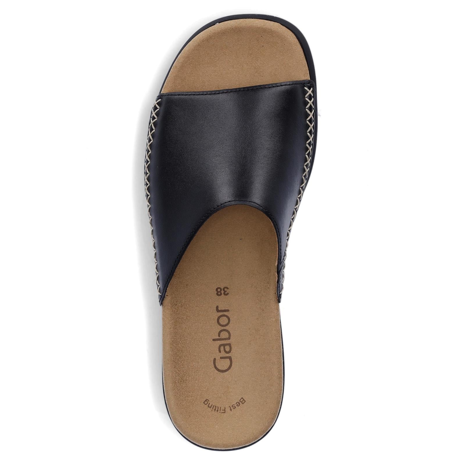 Gabor women's leather mules black