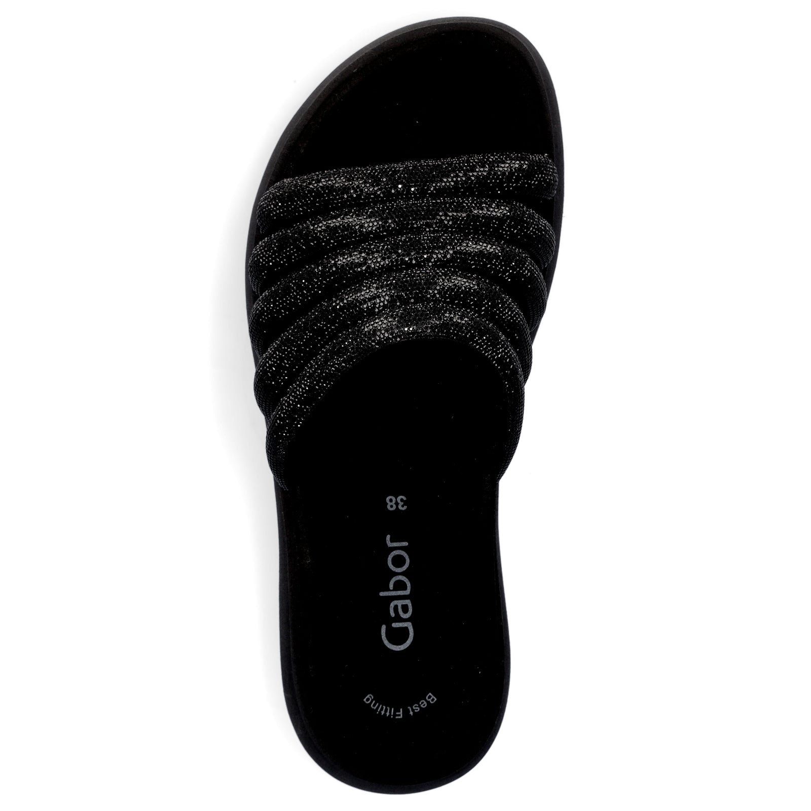 Gabor Damen Pantolette schwarz strass