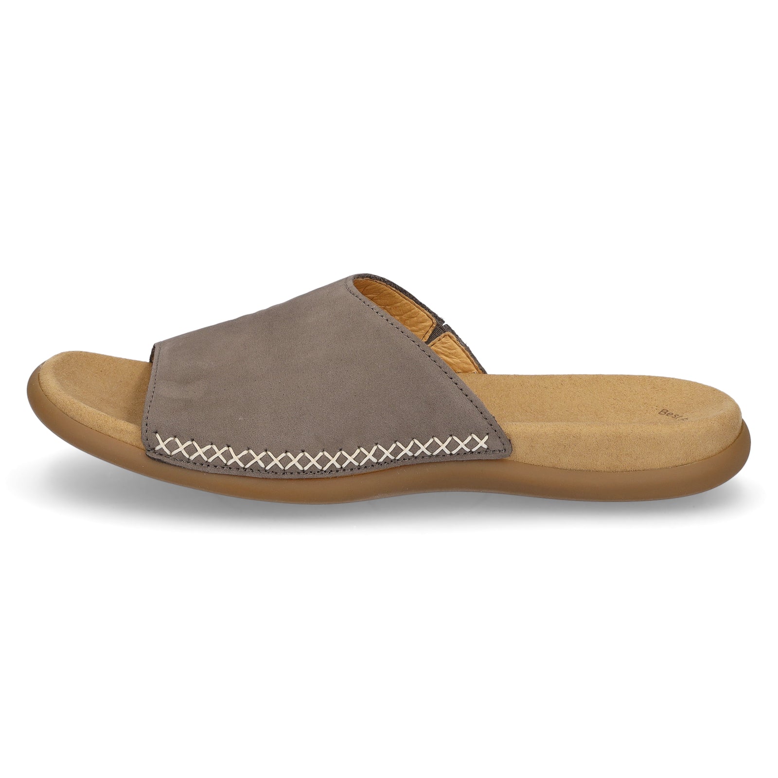 Gabor Damen Leder Pantolette taupe
