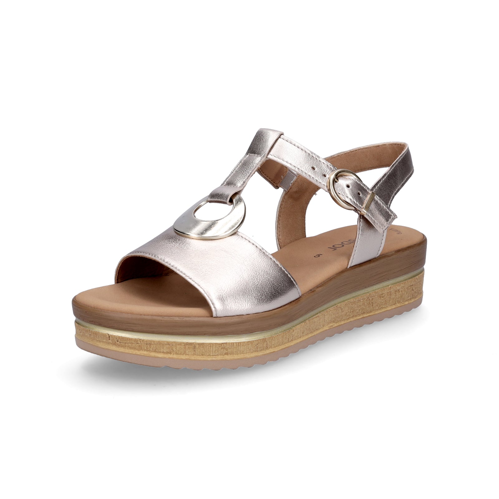 Gabor women's wedge sandals gold