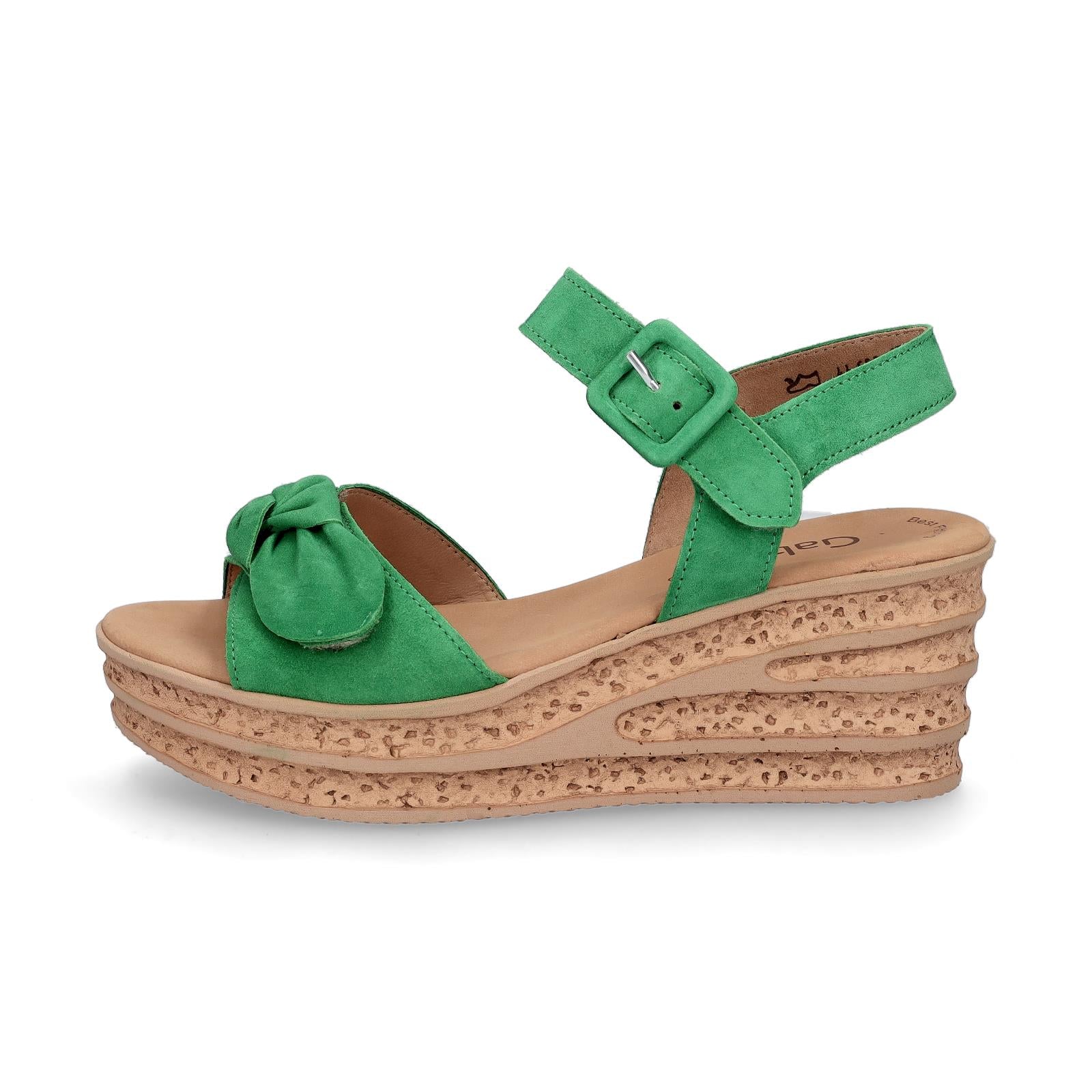 Gabor women's platform wedge sandals green